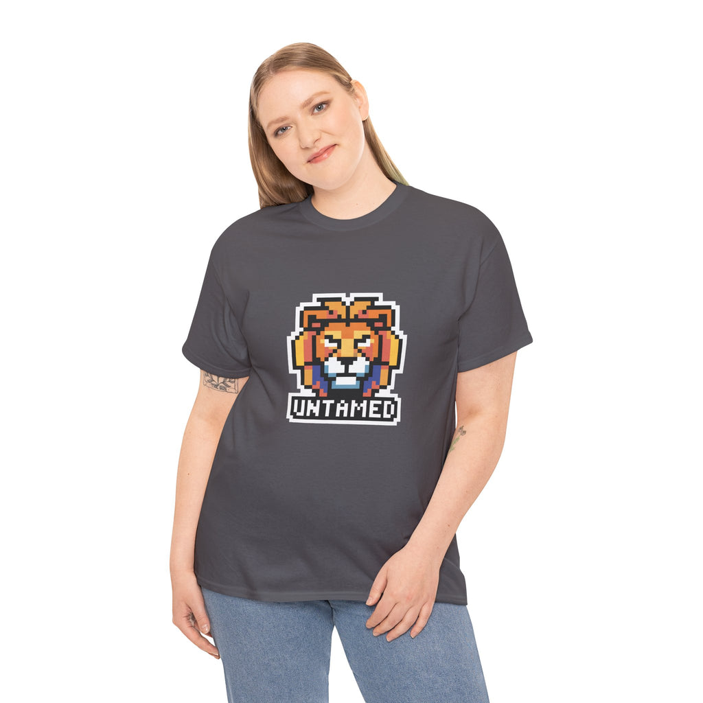 UNTAMED Pixel Lion | Unisex Heavy Cotton Tee