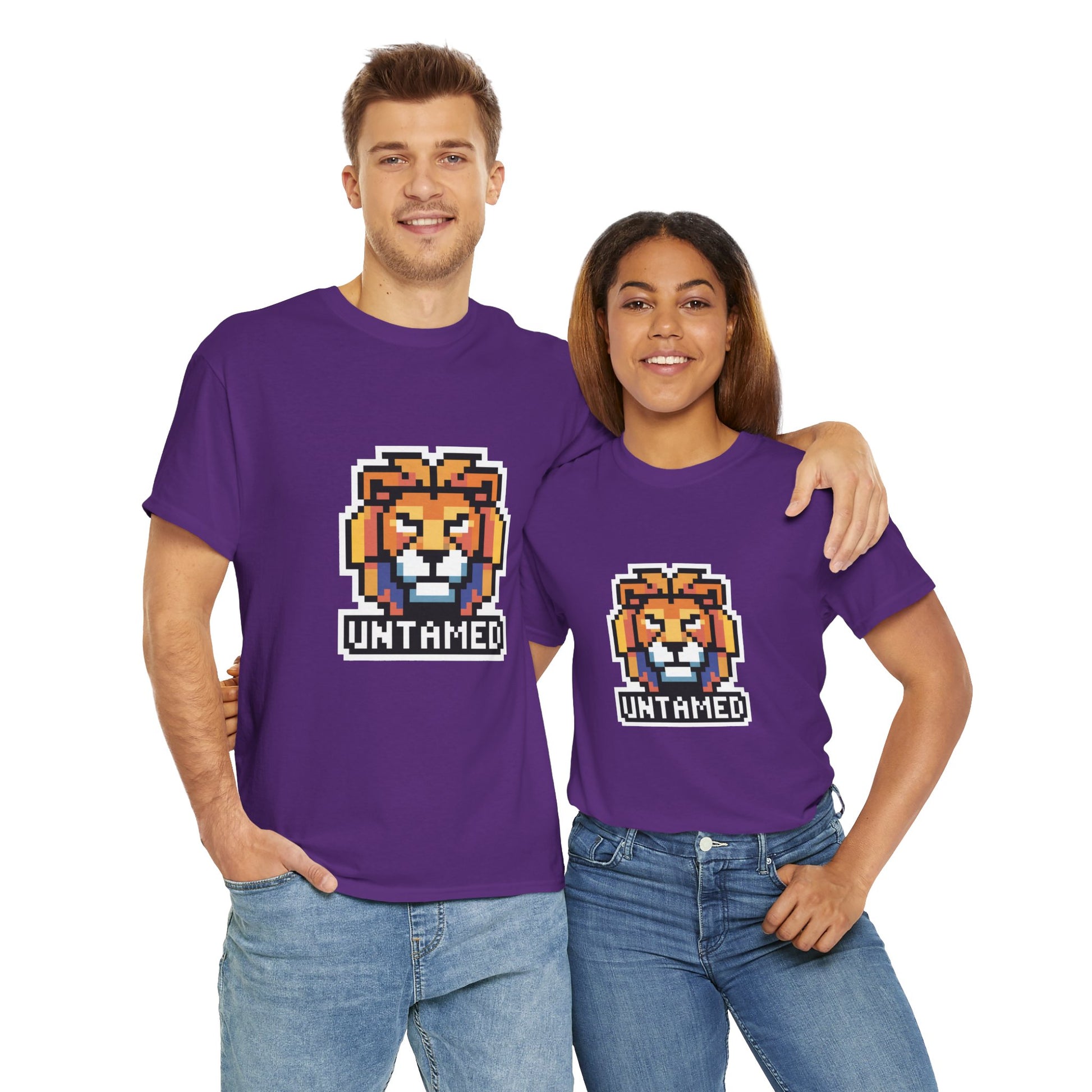 UNTAMED Pixel Lion | Unisex Heavy Cotton Tee