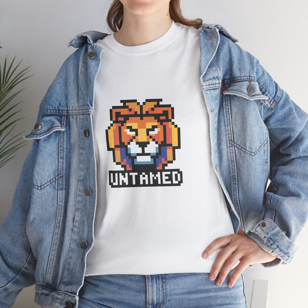 UNTAMED Pixel Lion | Unisex Heavy Cotton Tee