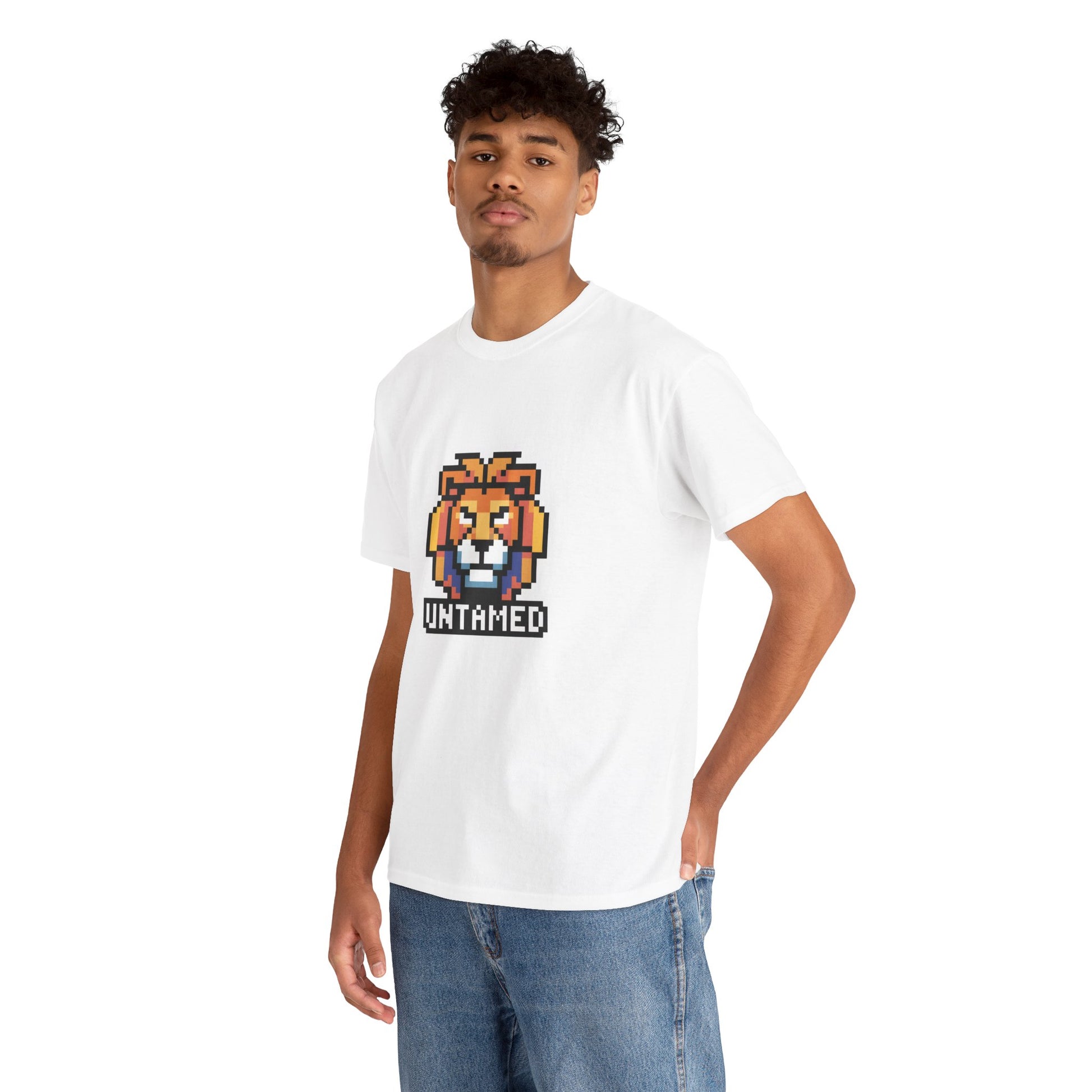 UNTAMED Pixel Lion | Unisex Heavy Cotton Tee