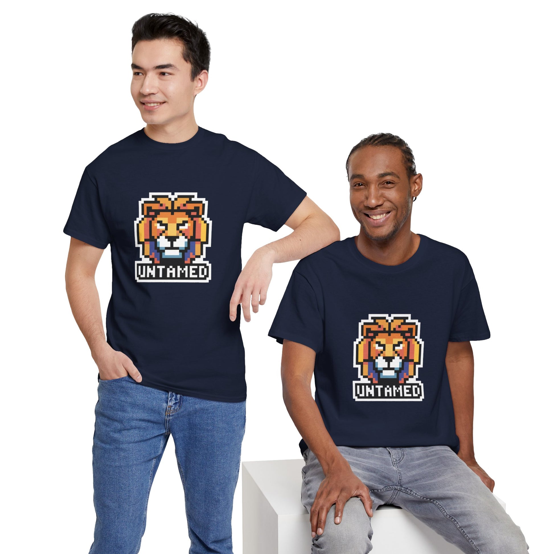 UNTAMED Pixel Lion | Unisex Heavy Cotton Tee