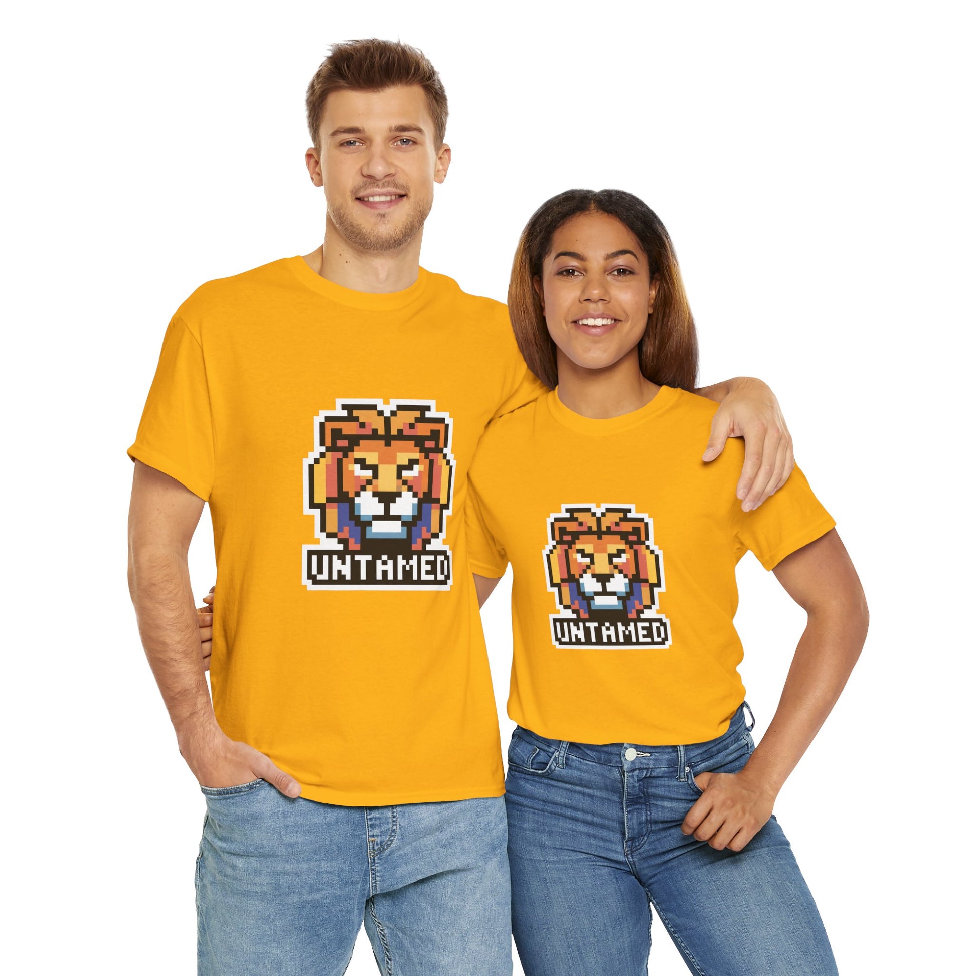 UNTAMED Pixel Lion | Unisex Heavy Cotton Tee