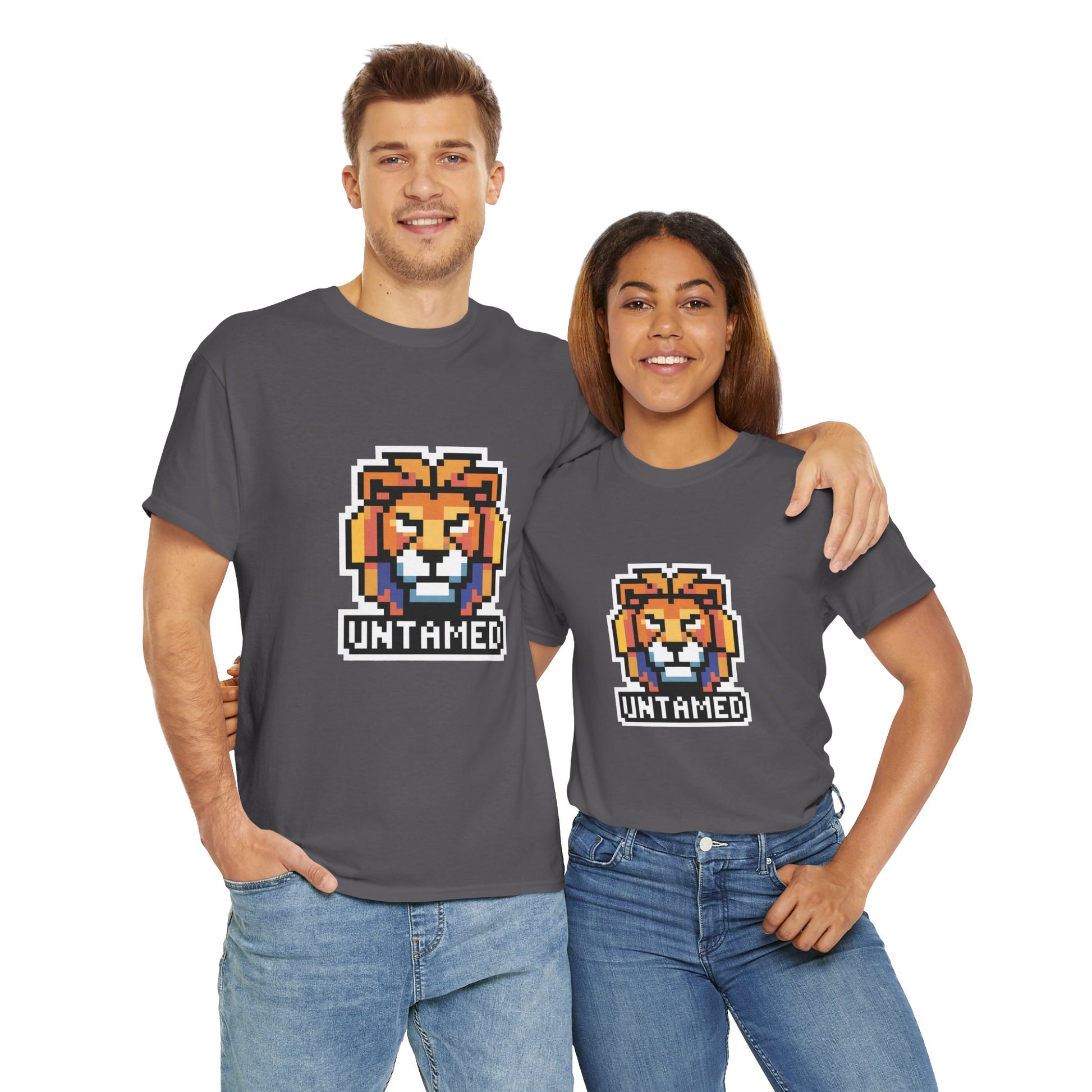 UNTAMED Pixel Lion | Unisex Heavy Cotton Tee
