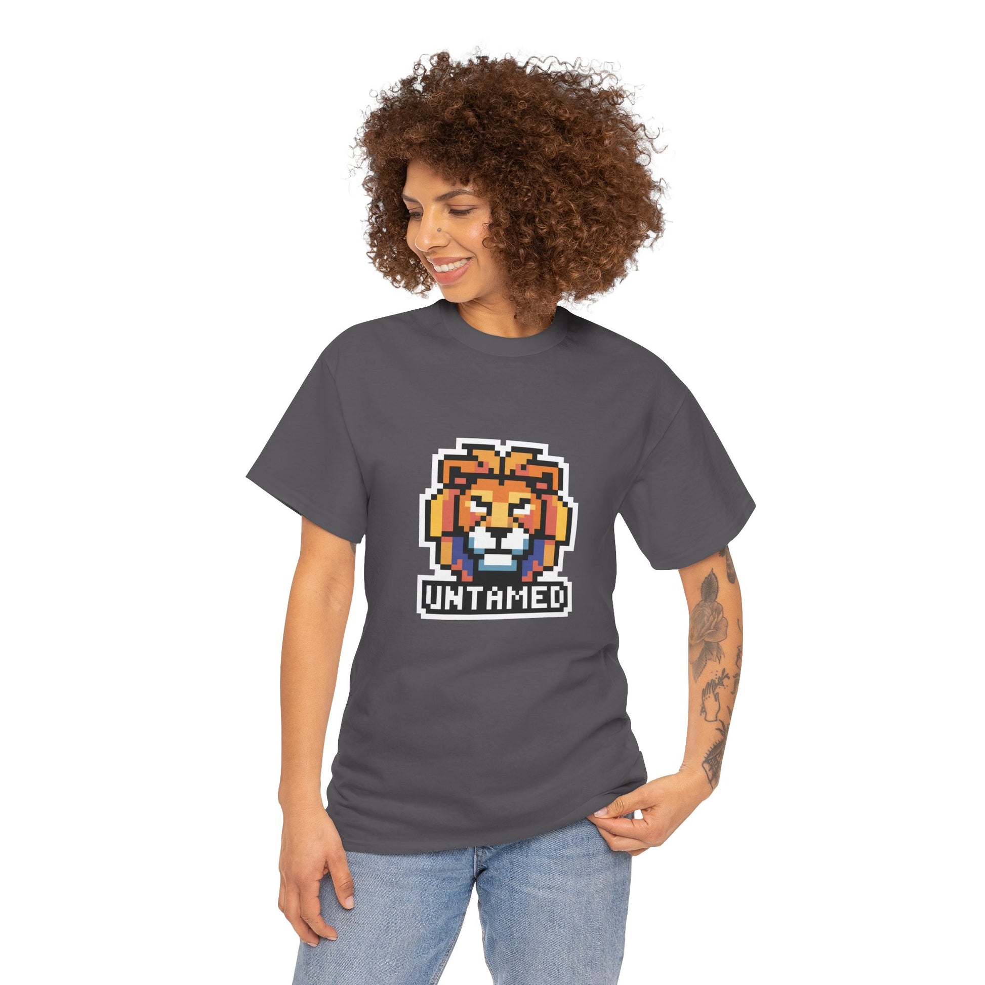 UNTAMED Pixel Lion | Unisex Heavy Cotton Tee