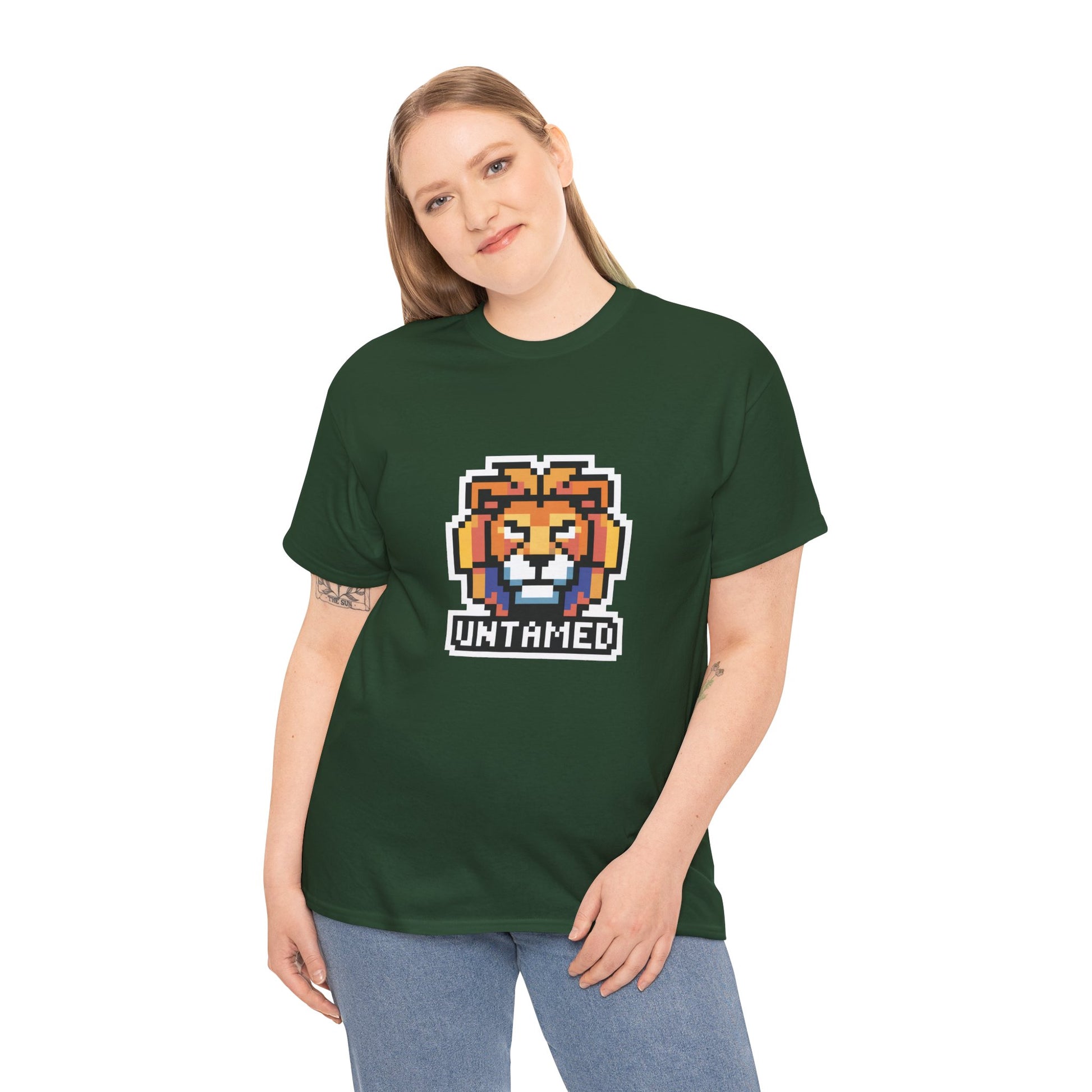 UNTAMED Pixel Lion | Unisex Heavy Cotton Tee