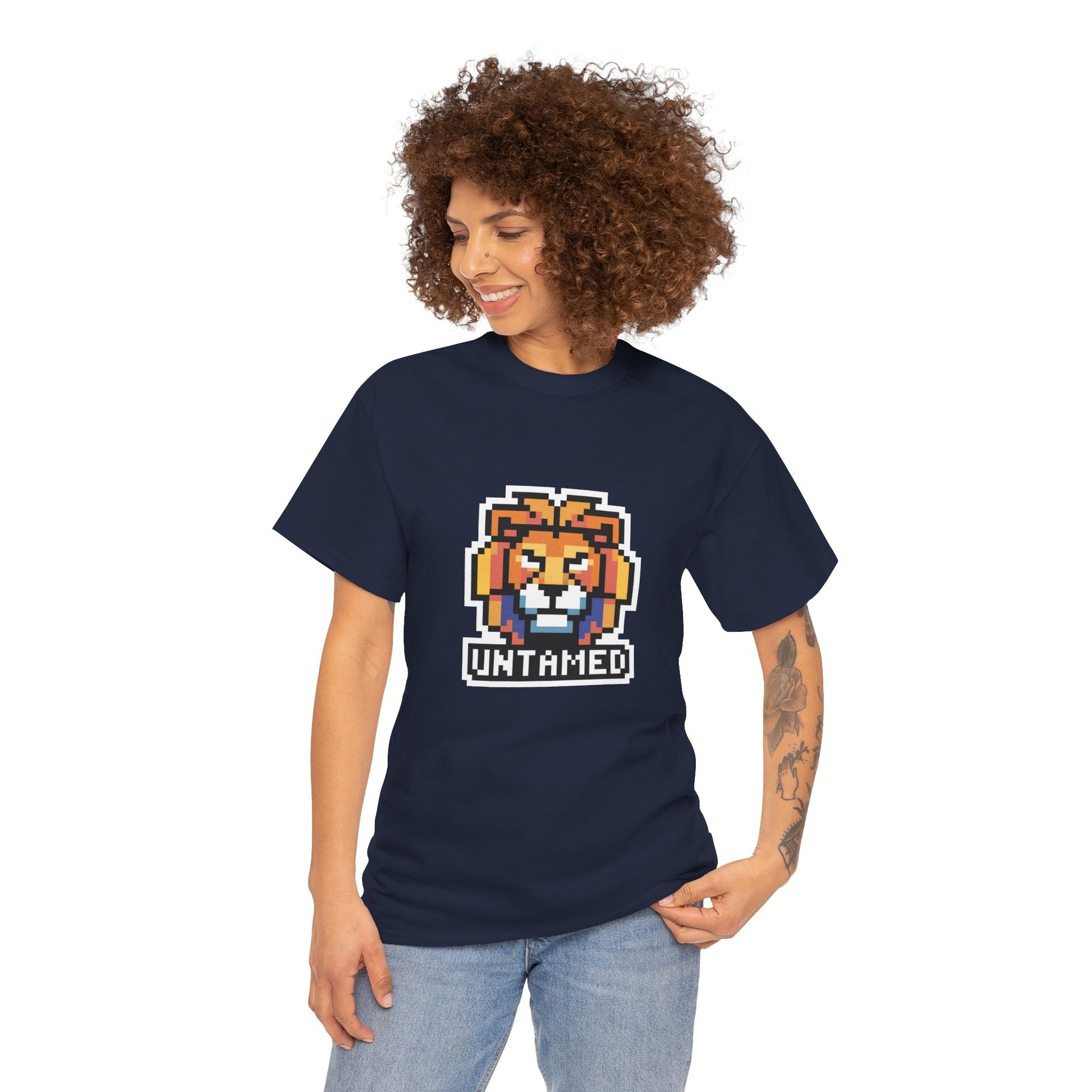 UNTAMED Pixel Lion | Unisex Heavy Cotton Tee
