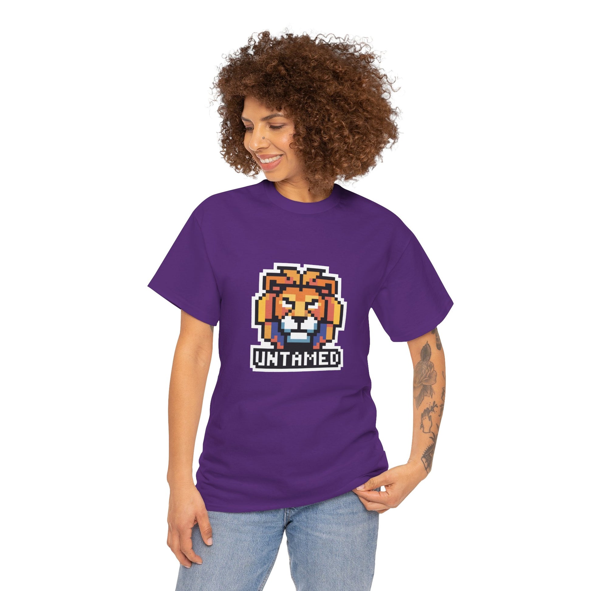 UNTAMED Pixel Lion | Unisex Heavy Cotton Tee