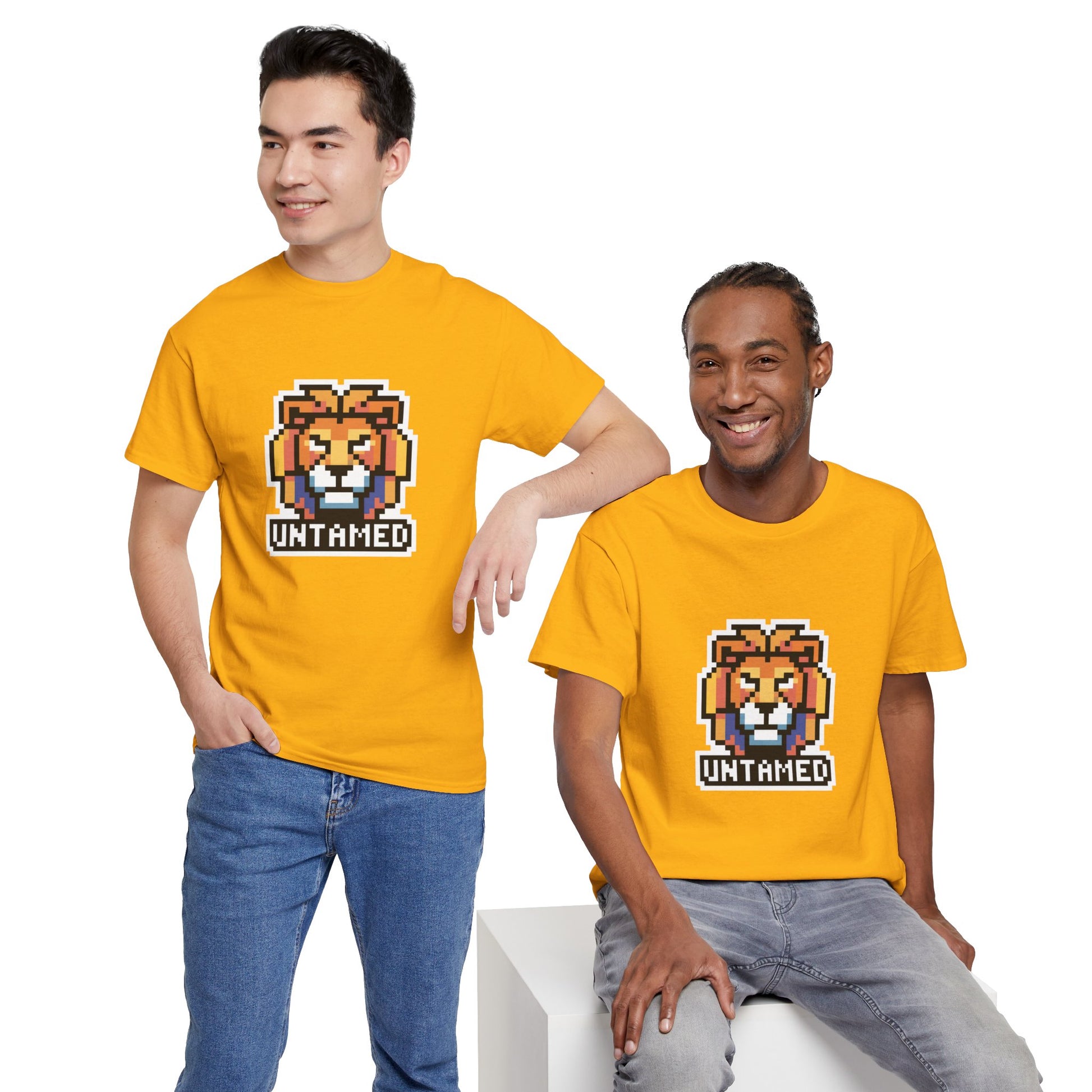 UNTAMED Pixel Lion | Unisex Heavy Cotton Tee