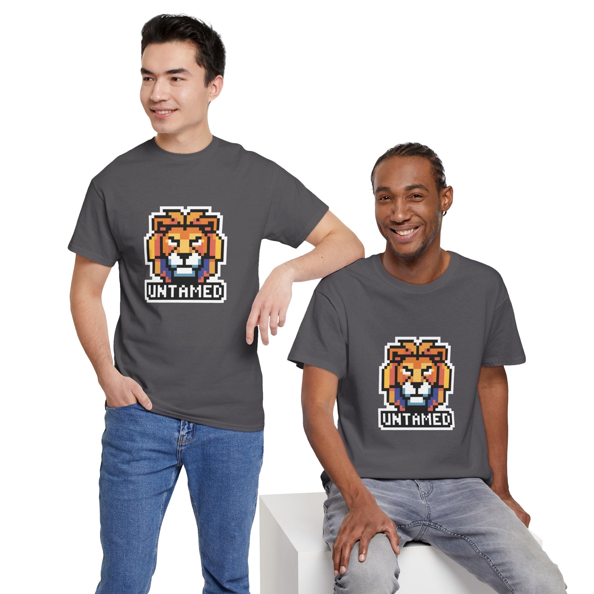 UNTAMED Pixel Lion | Unisex Heavy Cotton Tee