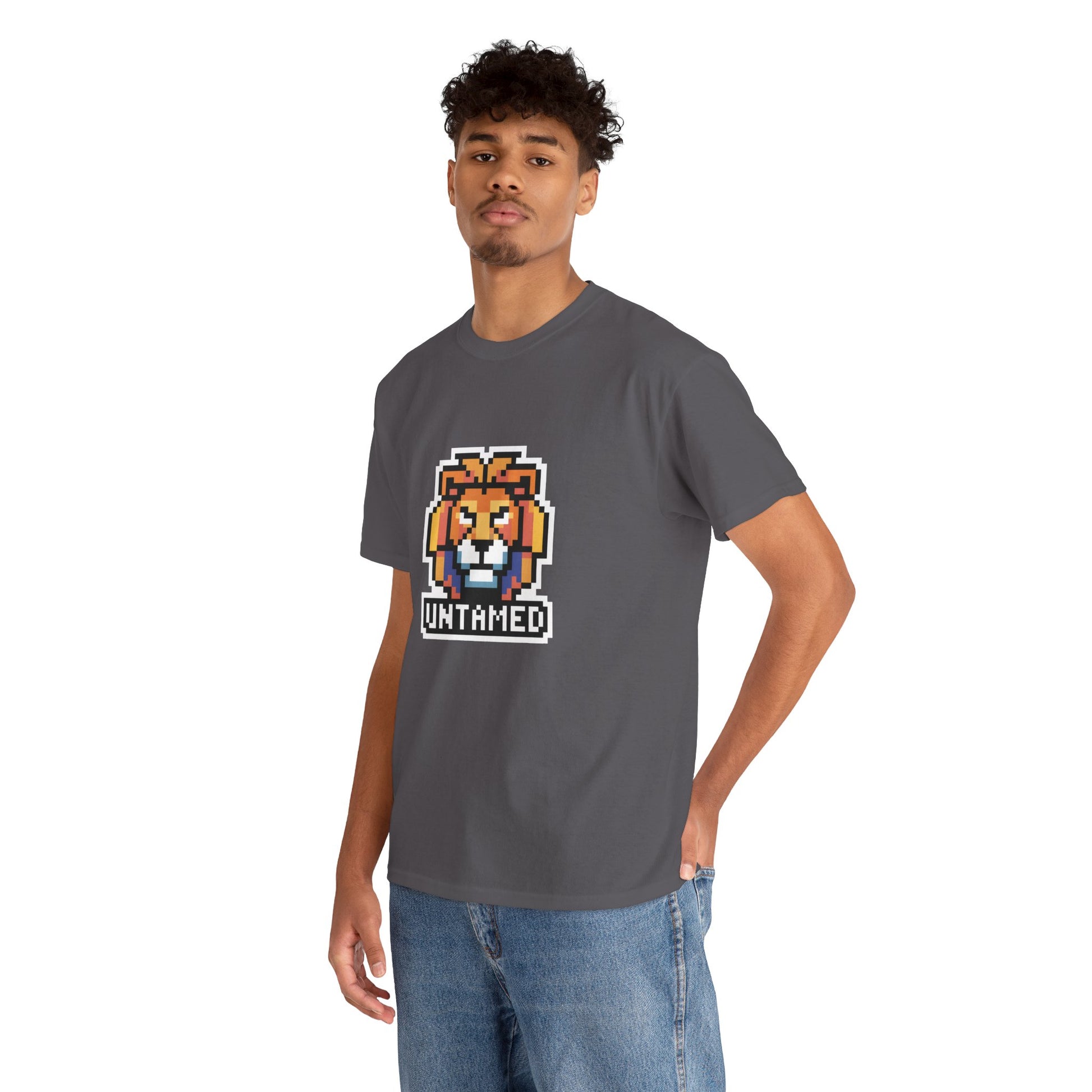 UNTAMED Pixel Lion | Unisex Heavy Cotton Tee