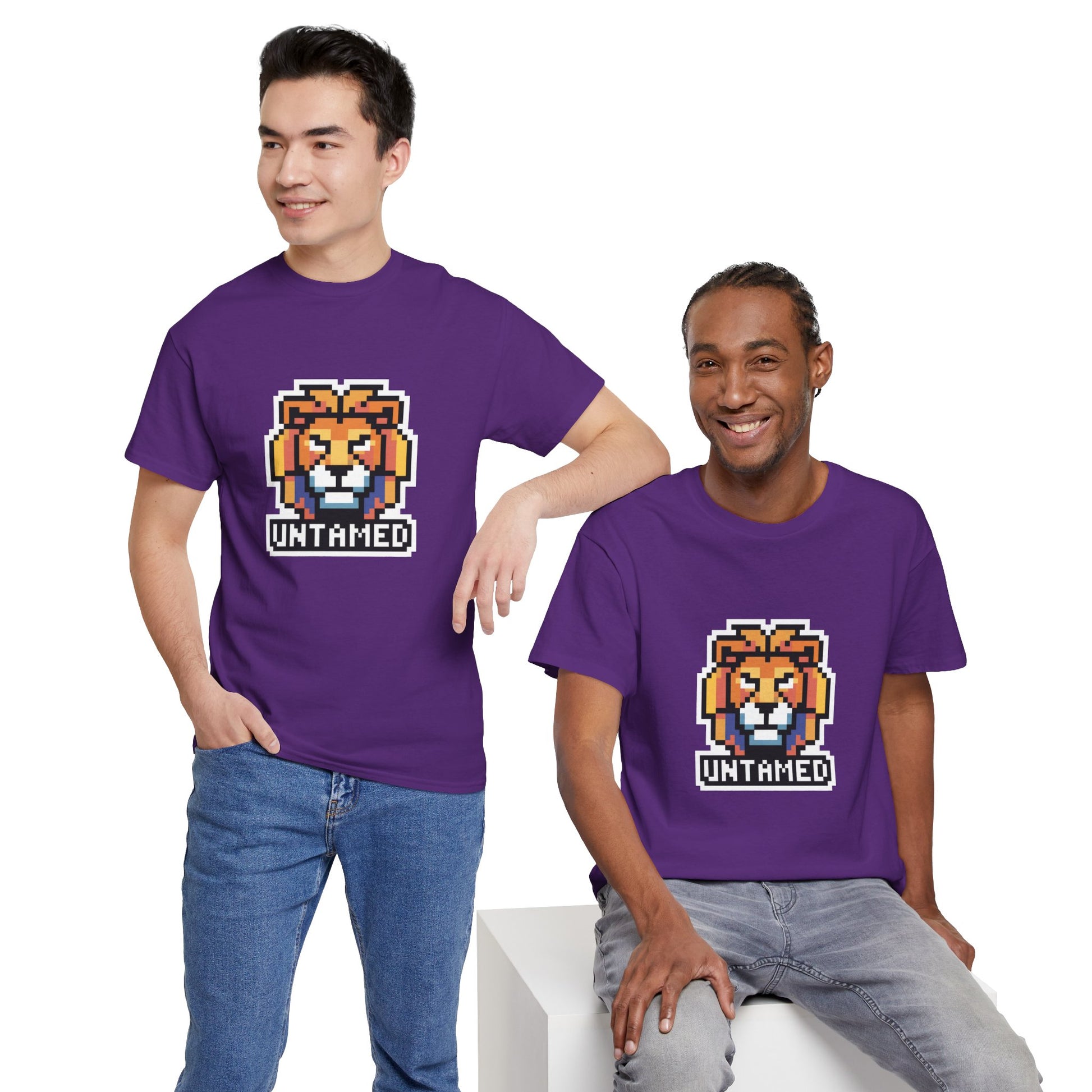 UNTAMED Pixel Lion | Unisex Heavy Cotton Tee