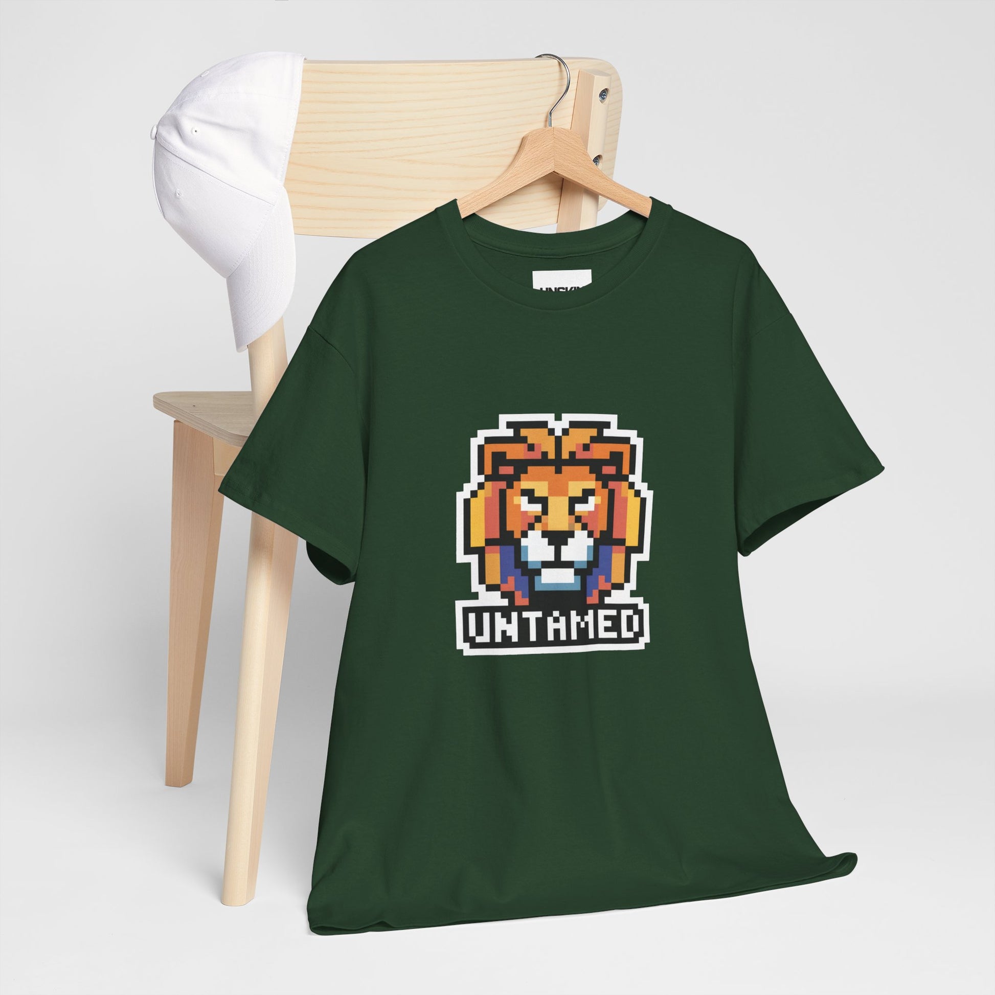 UNTAMED Pixel Lion | Unisex Heavy Cotton Tee