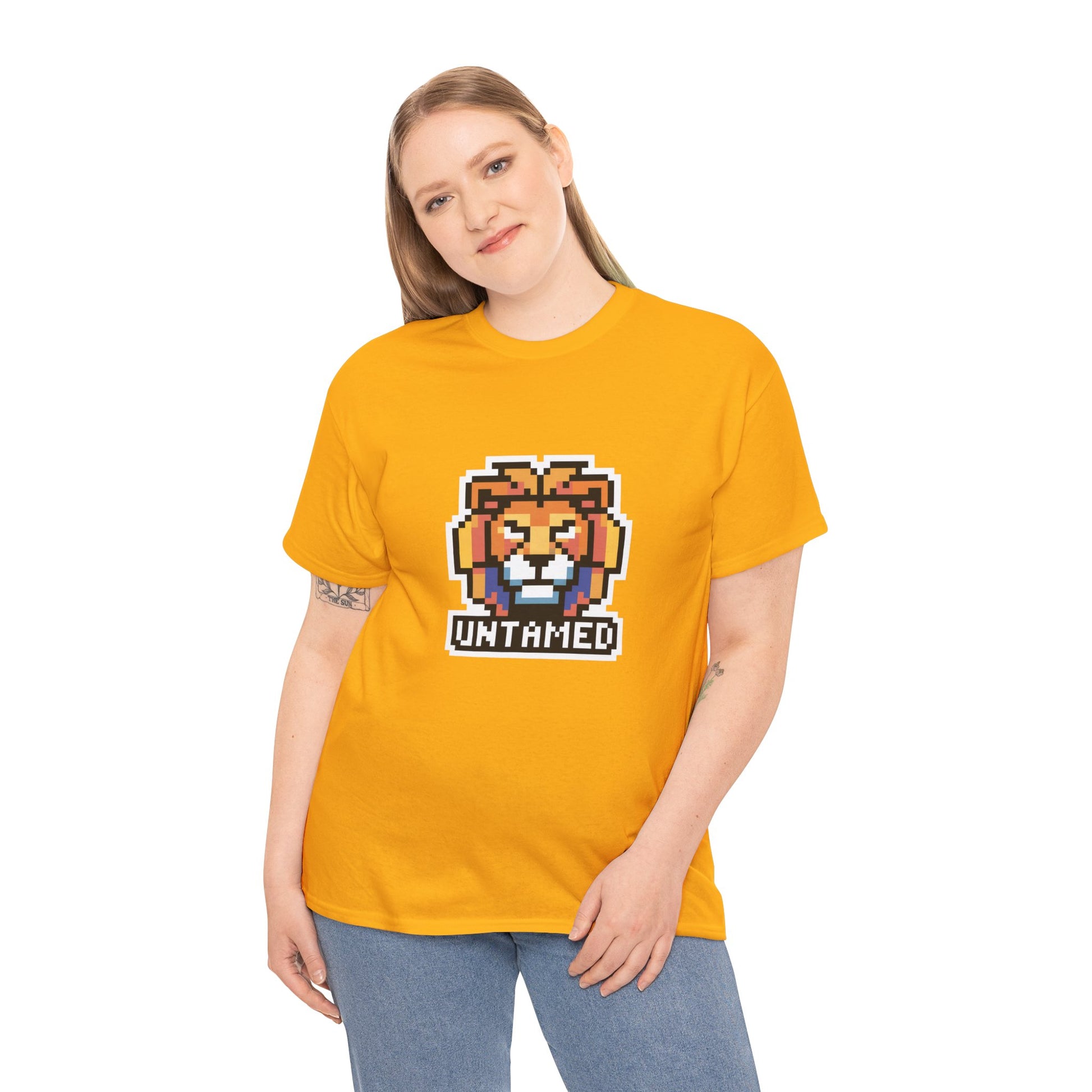 UNTAMED Pixel Lion | Unisex Heavy Cotton Tee