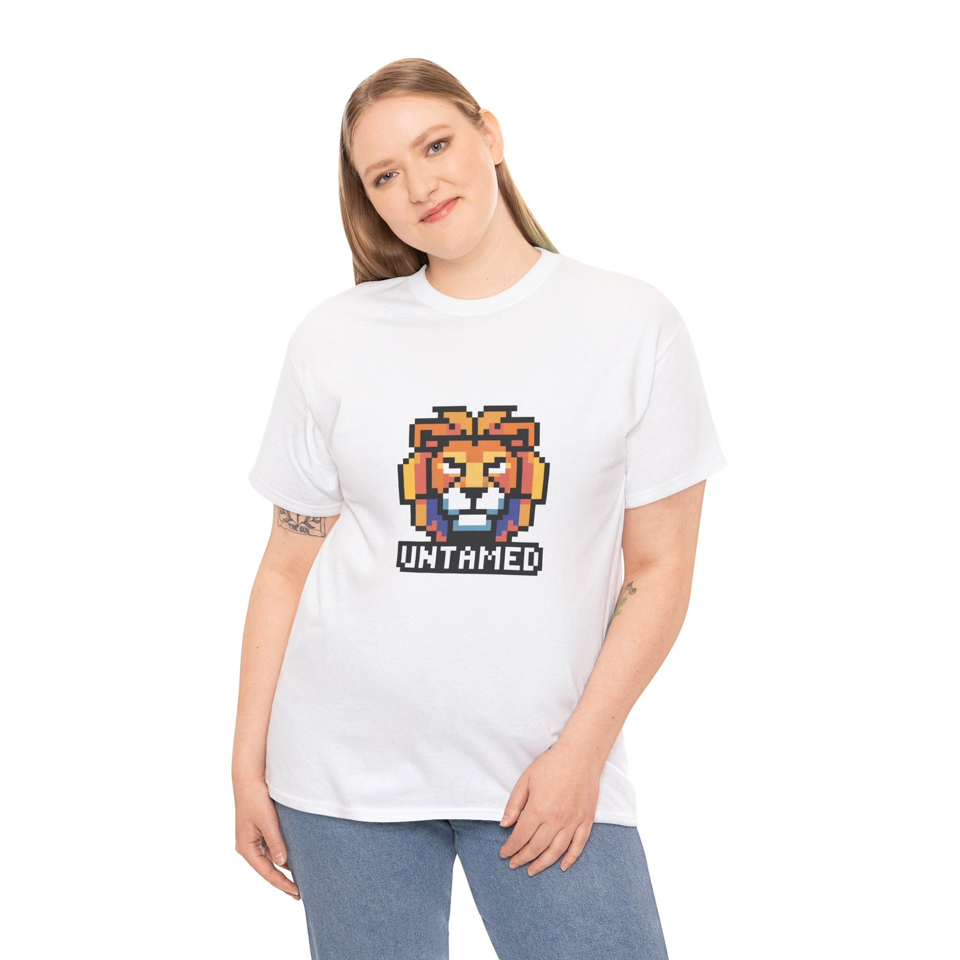 UNTAMED Pixel Lion | Unisex Heavy Cotton Tee