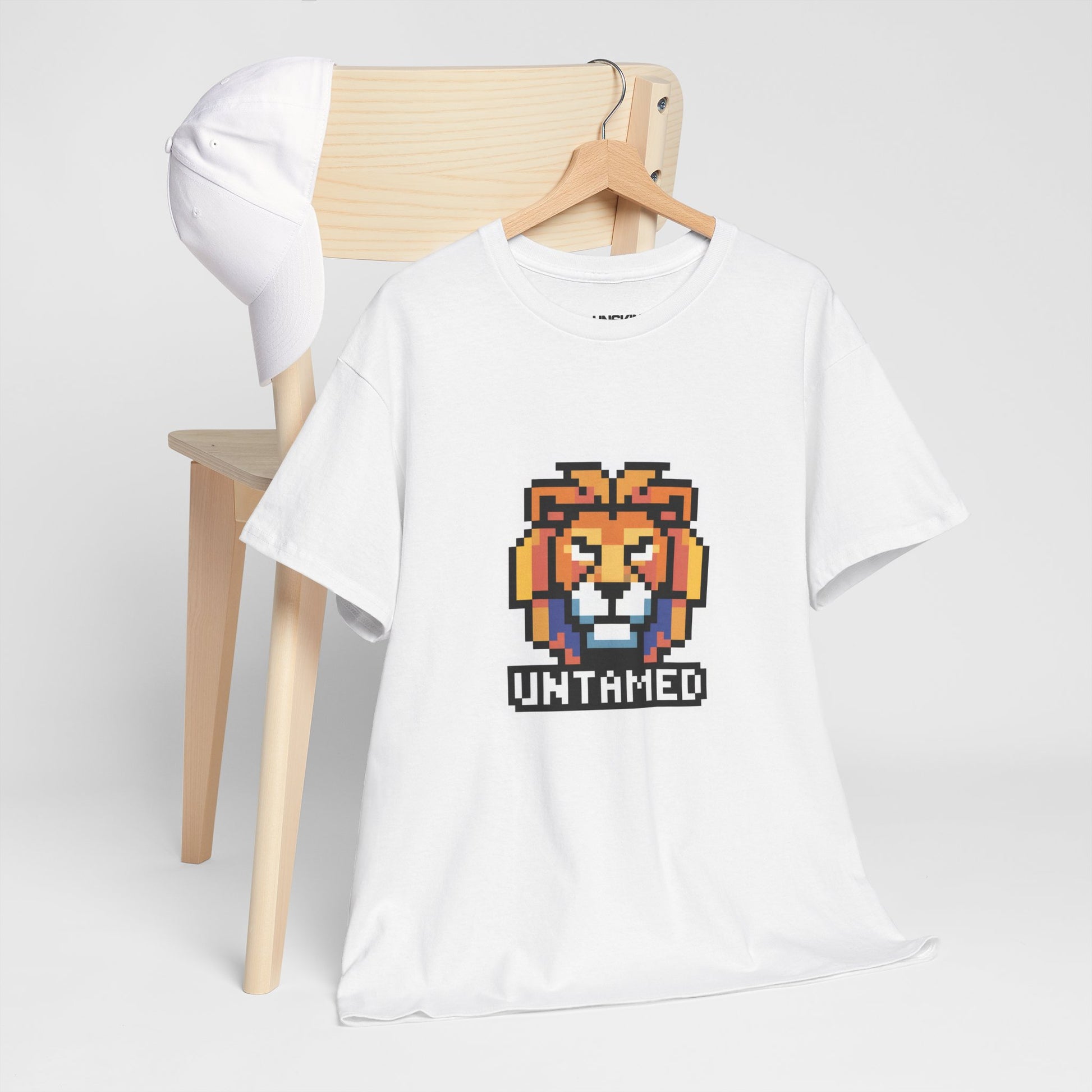 UNTAMED Pixel Lion | Unisex Heavy Cotton Tee