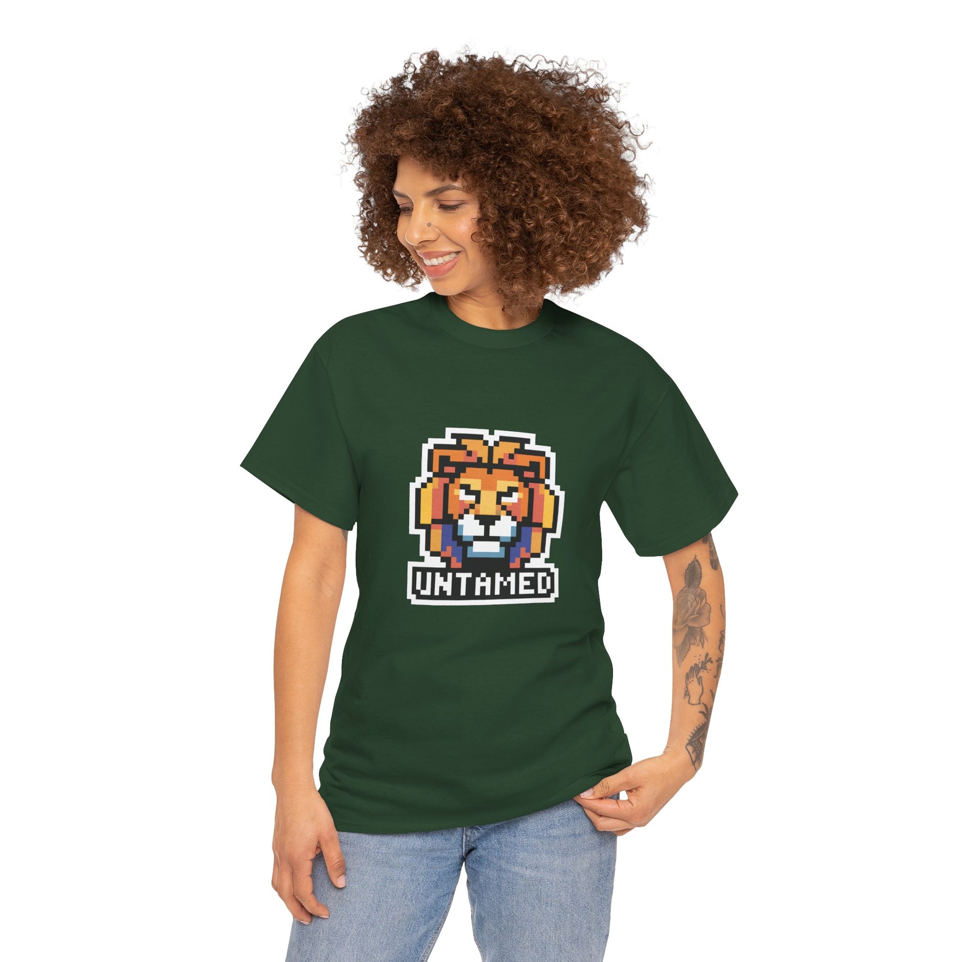 UNTAMED Pixel Lion | Unisex Heavy Cotton Tee