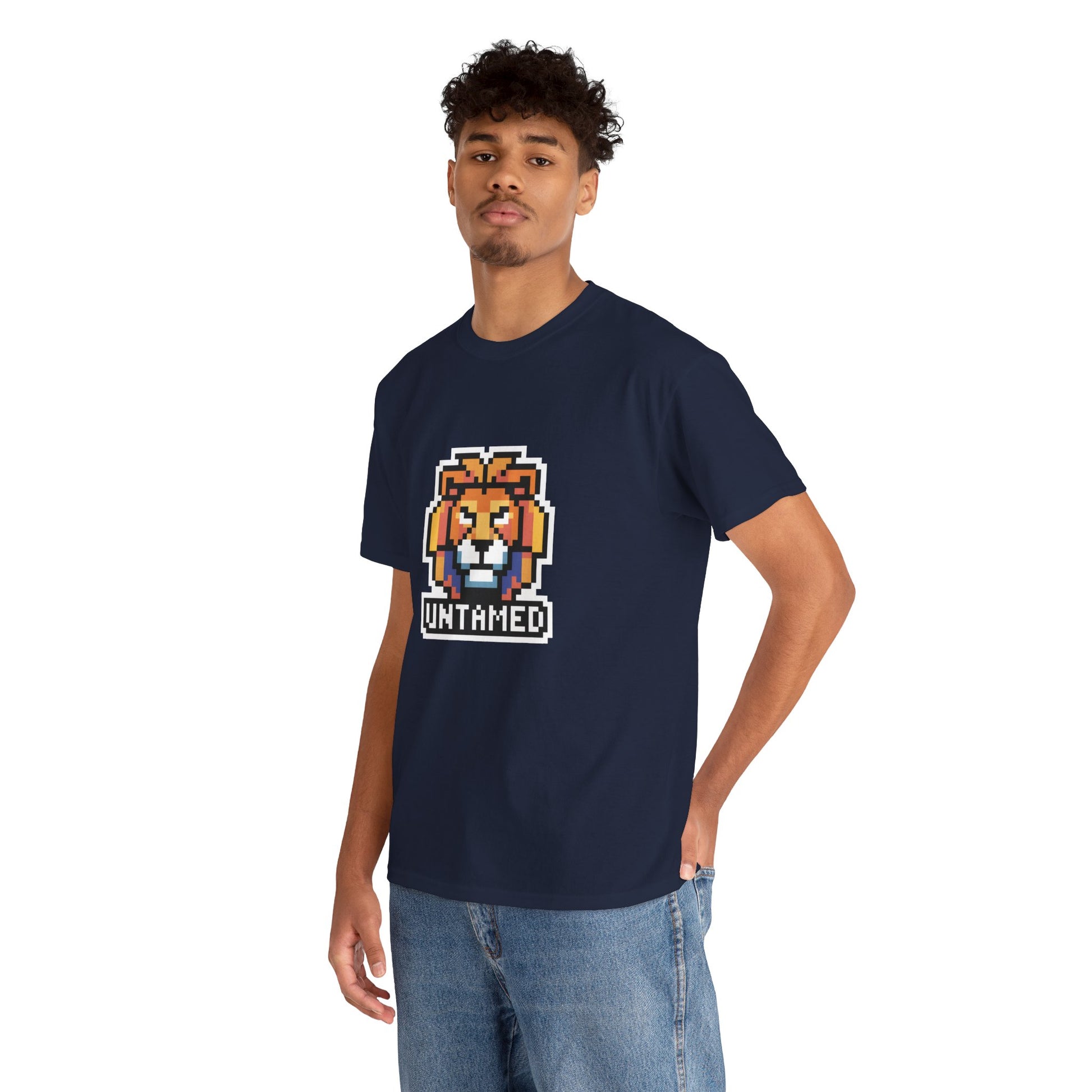 UNTAMED Pixel Lion | Unisex Heavy Cotton Tee