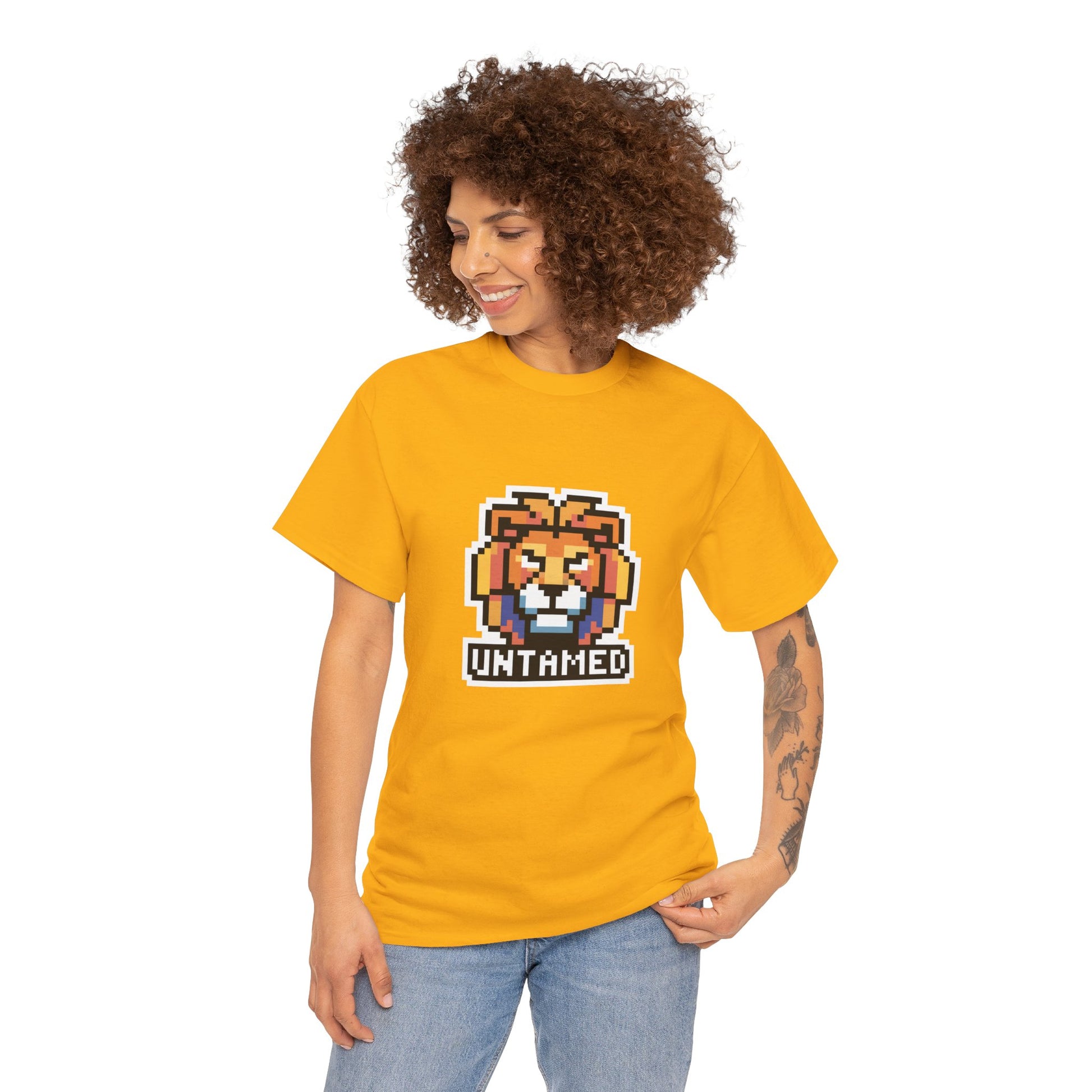 UNTAMED Pixel Lion | Unisex Heavy Cotton Tee