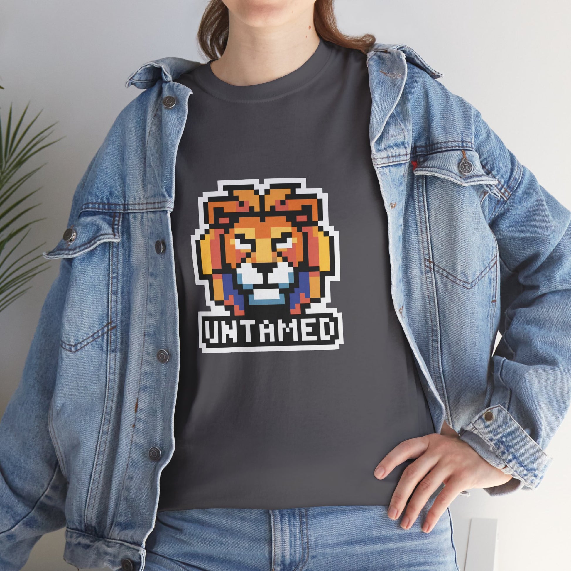 UNTAMED Pixel Lion | Unisex Heavy Cotton Tee