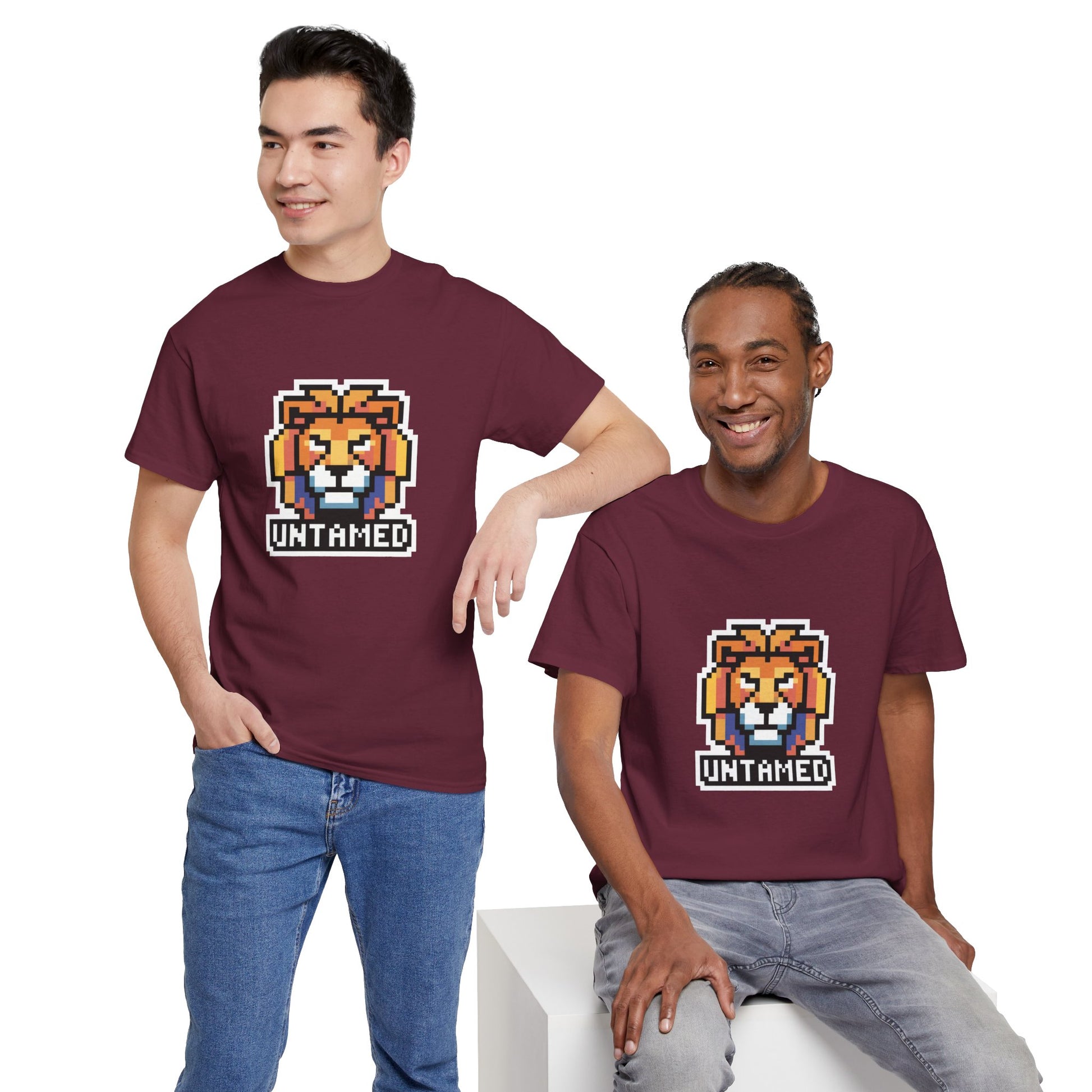 UNTAMED Pixel Lion | Unisex Heavy Cotton Tee