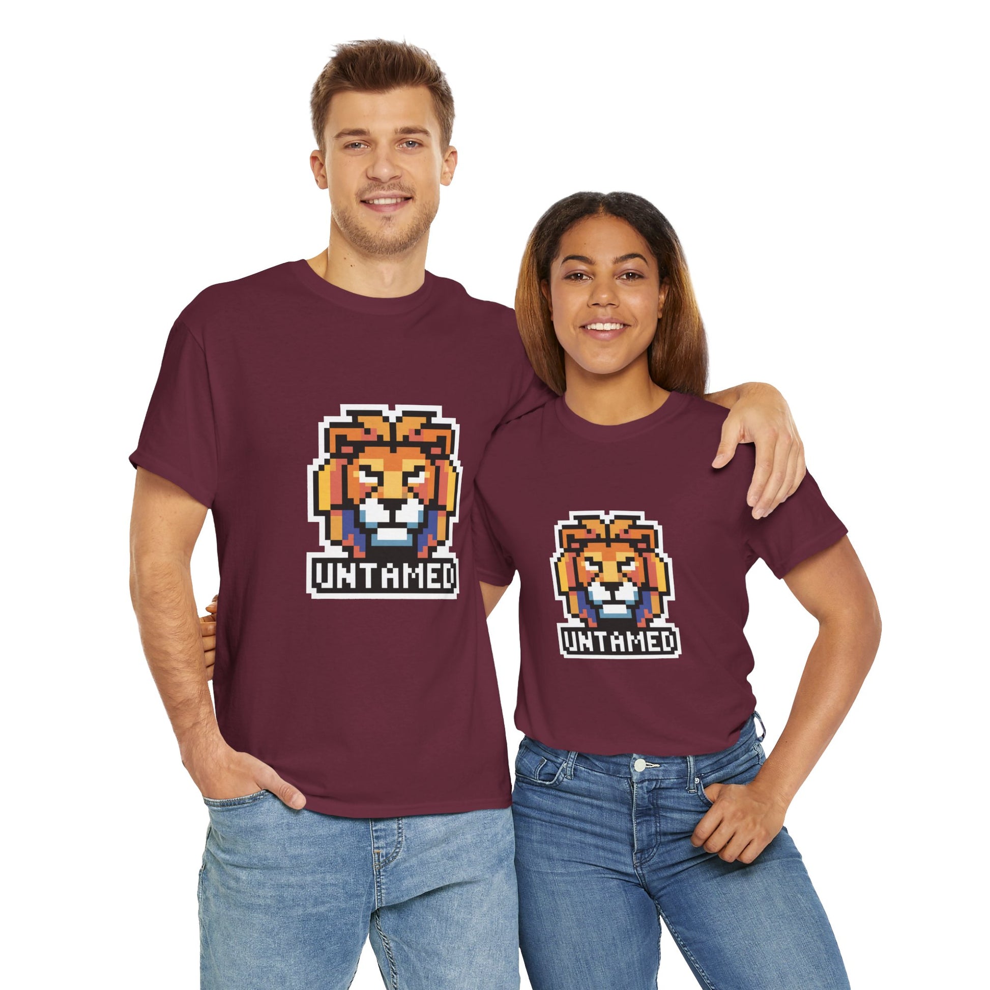 UNTAMED Pixel Lion | Unisex Heavy Cotton Tee