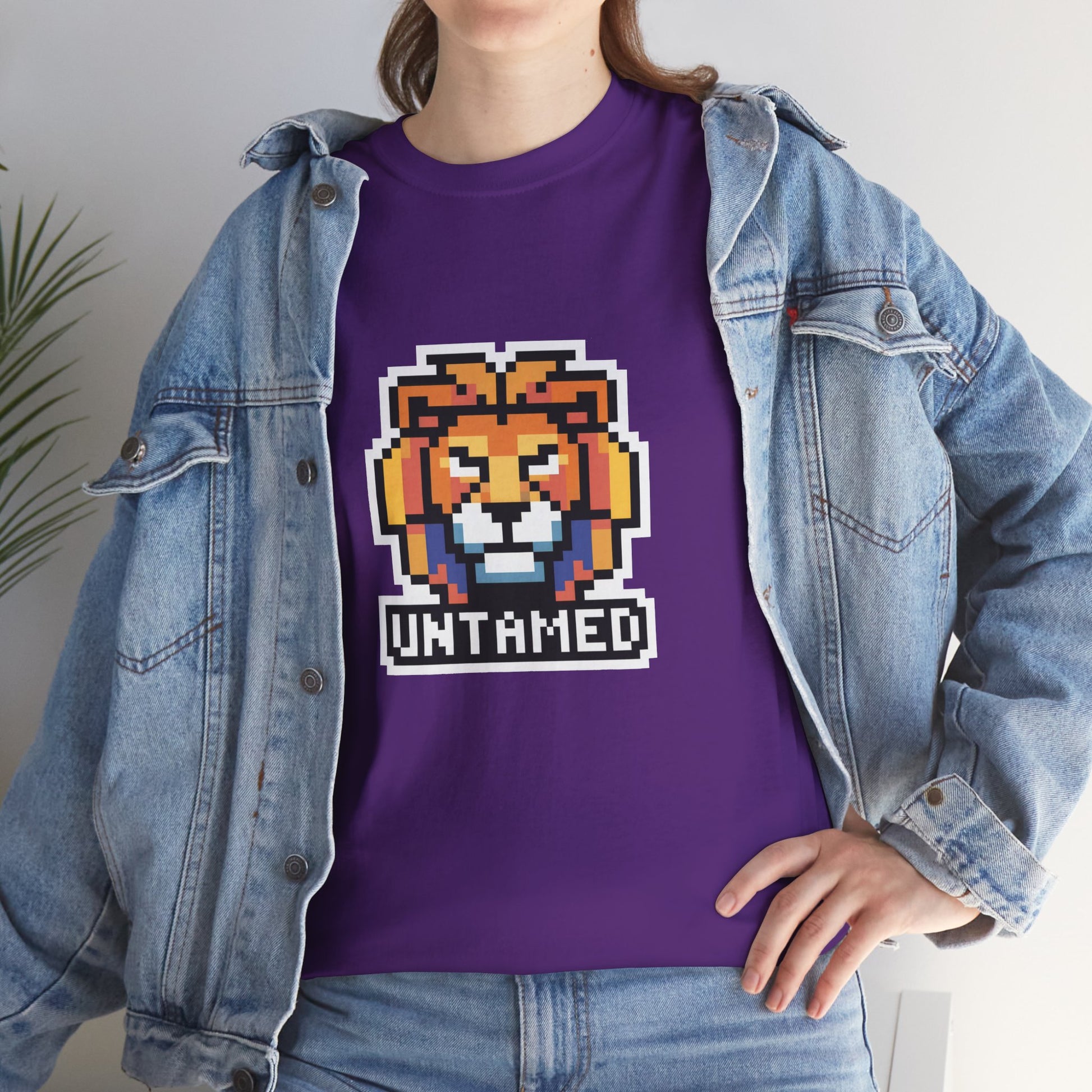 UNTAMED Pixel Lion | Unisex Heavy Cotton Tee