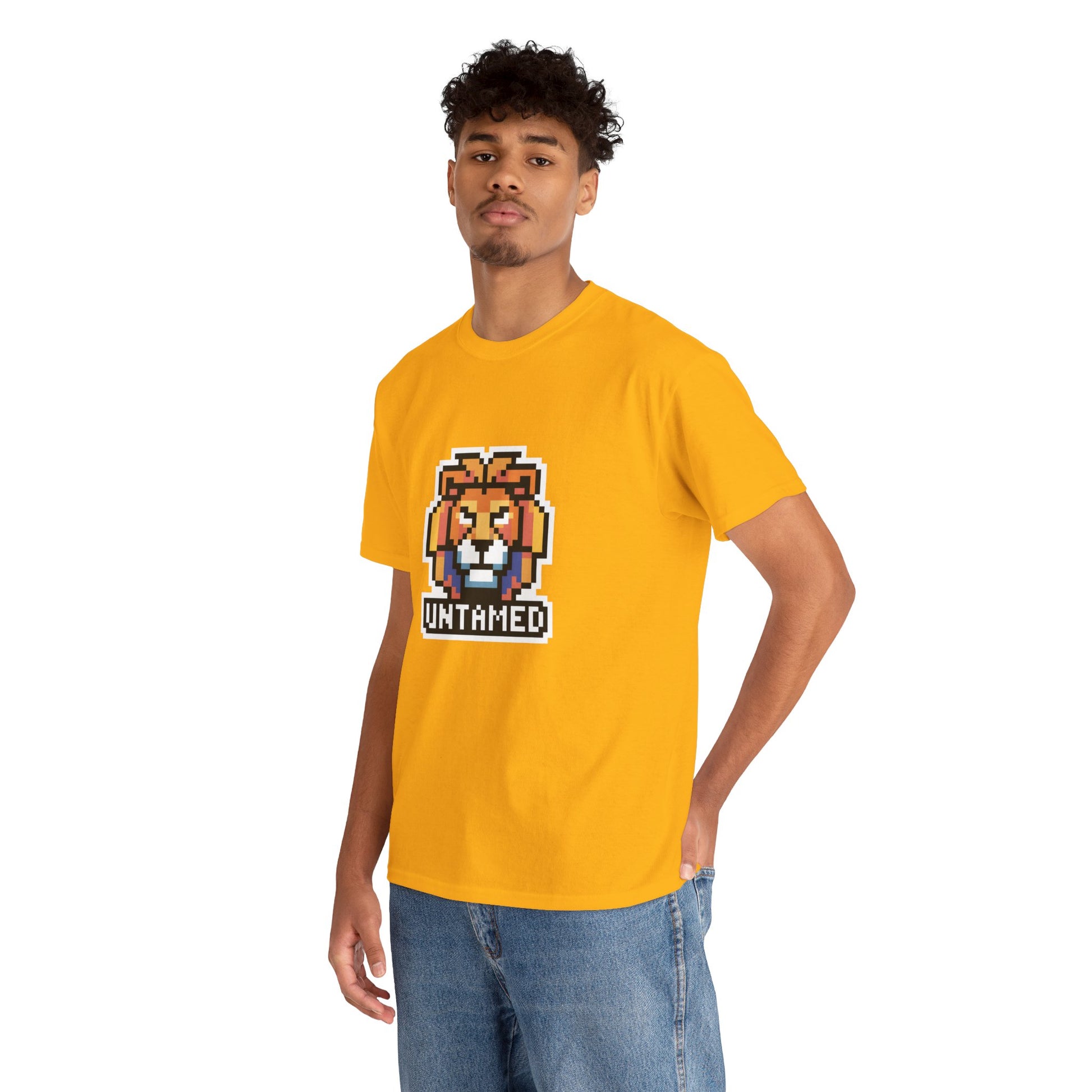 UNTAMED Pixel Lion | Unisex Heavy Cotton Tee