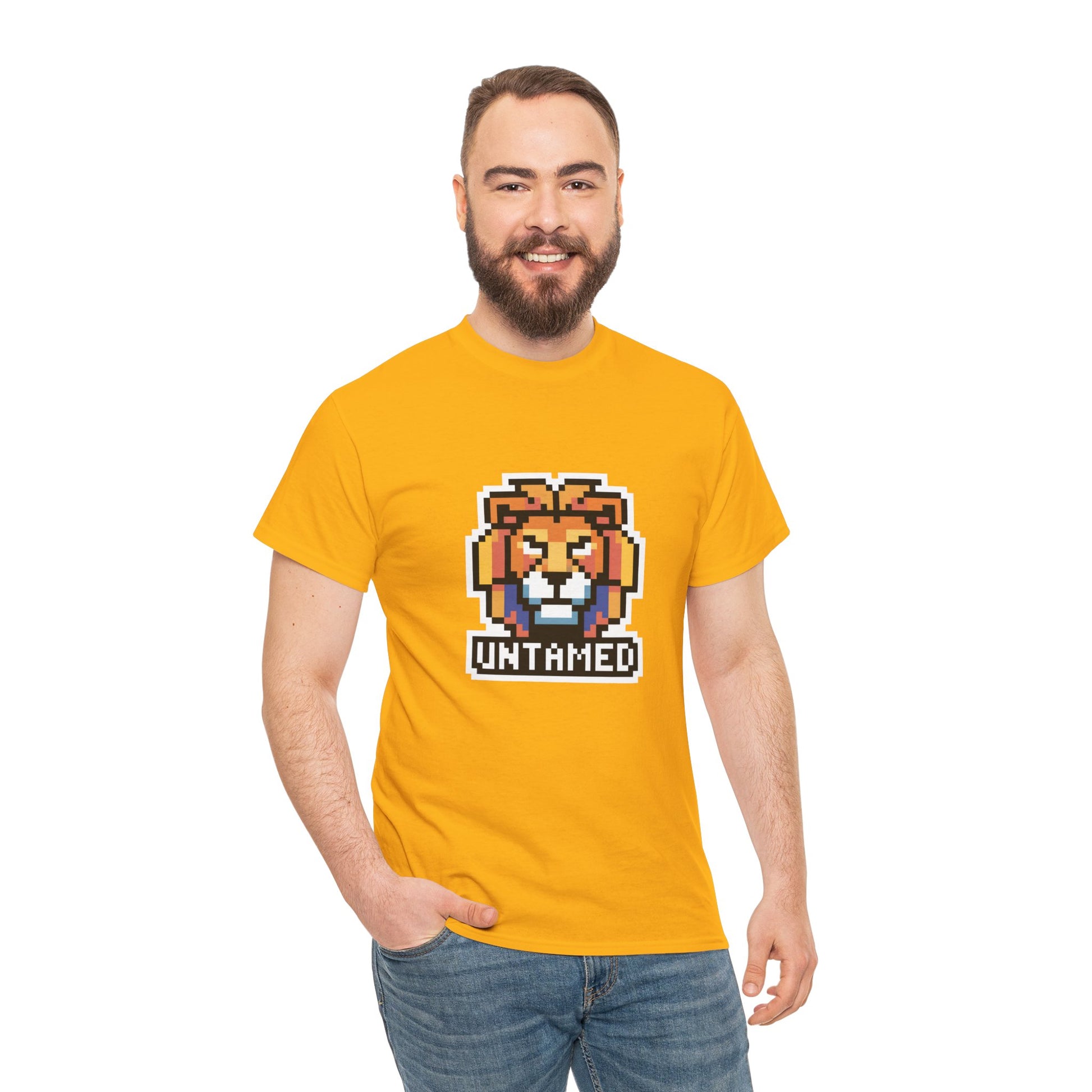 UNTAMED Pixel Lion | Unisex Heavy Cotton Tee