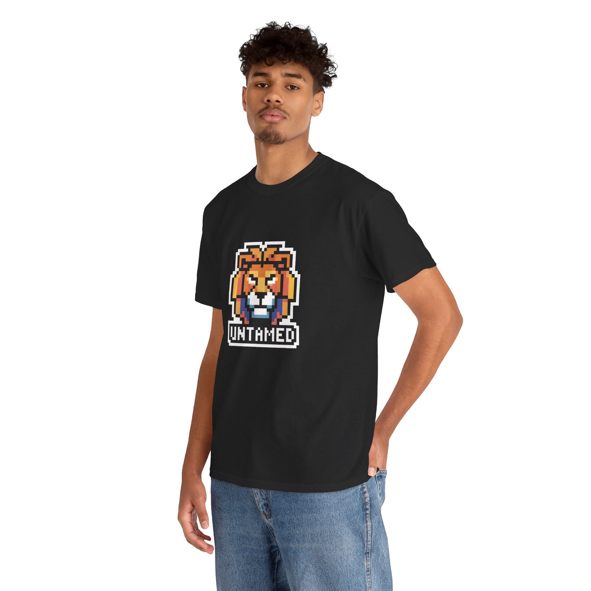 UNTAMED Pixel Lion | Unisex Heavy Cotton Tee