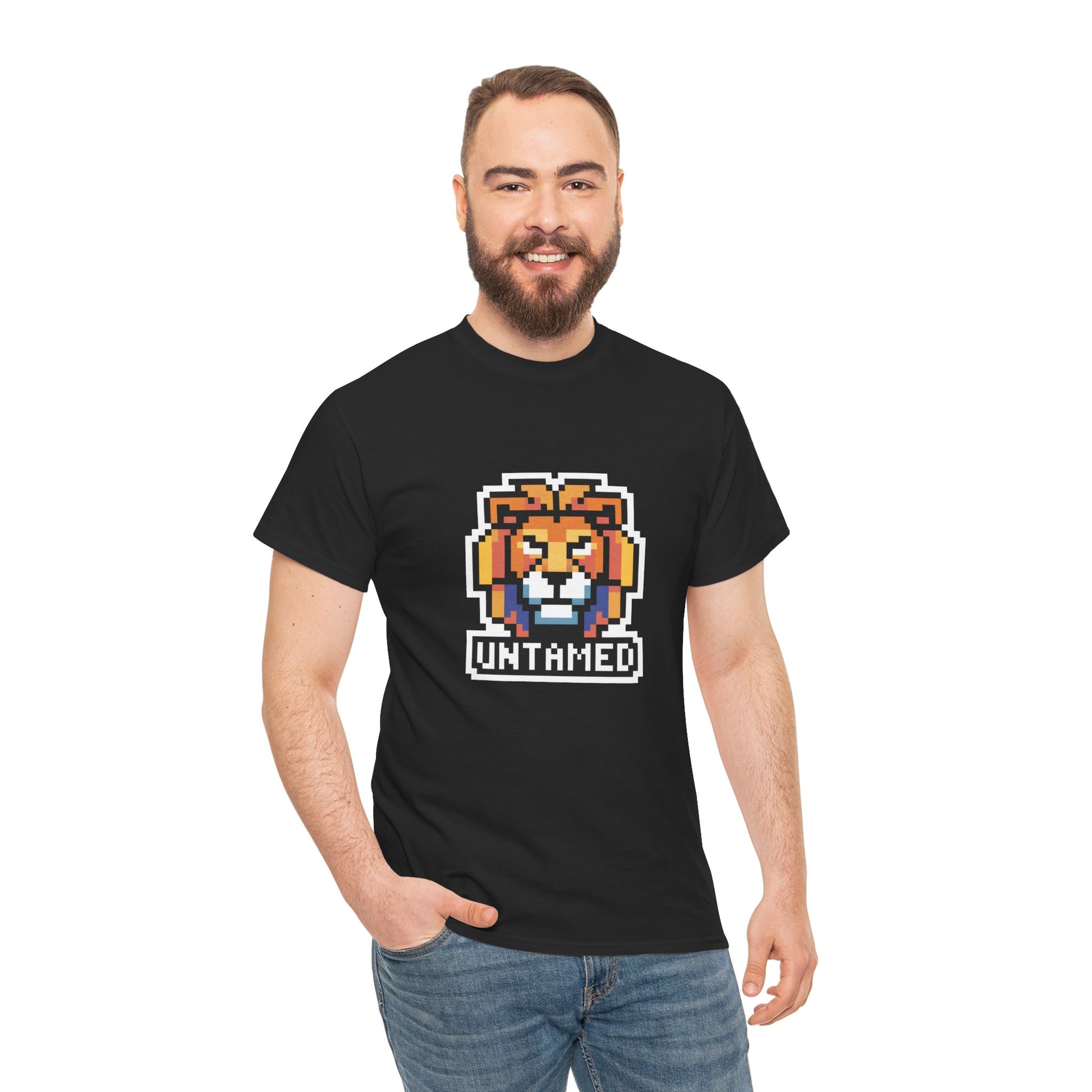 UNTAMED Pixel Lion | Unisex Heavy Cotton Tee