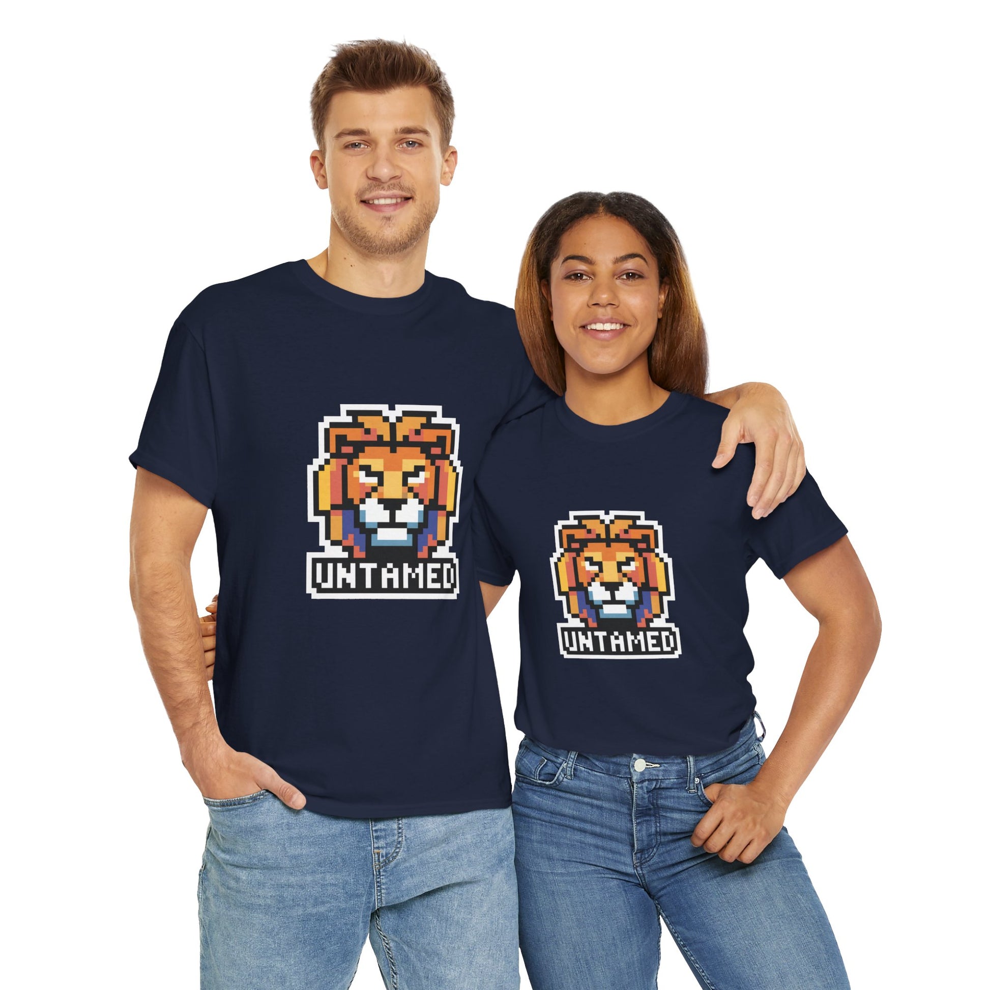 UNTAMED Pixel Lion | Unisex Heavy Cotton Tee