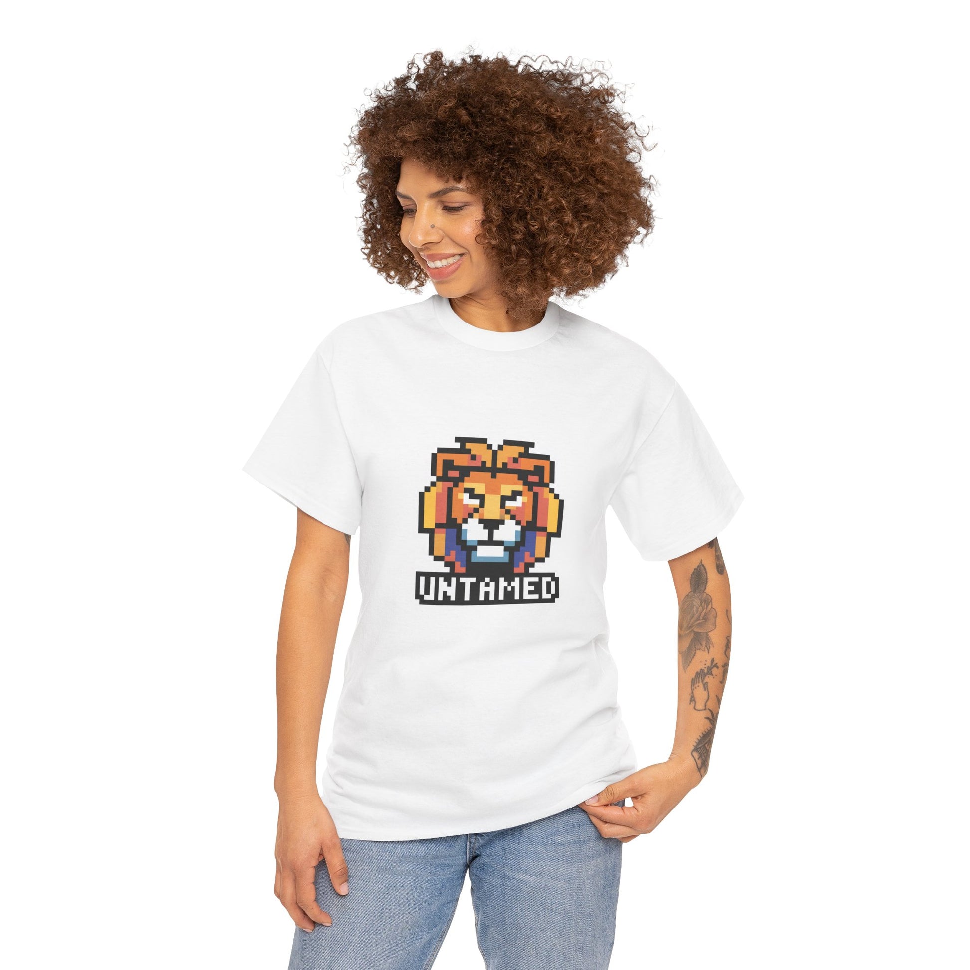 UNTAMED Pixel Lion | Unisex Heavy Cotton Tee
