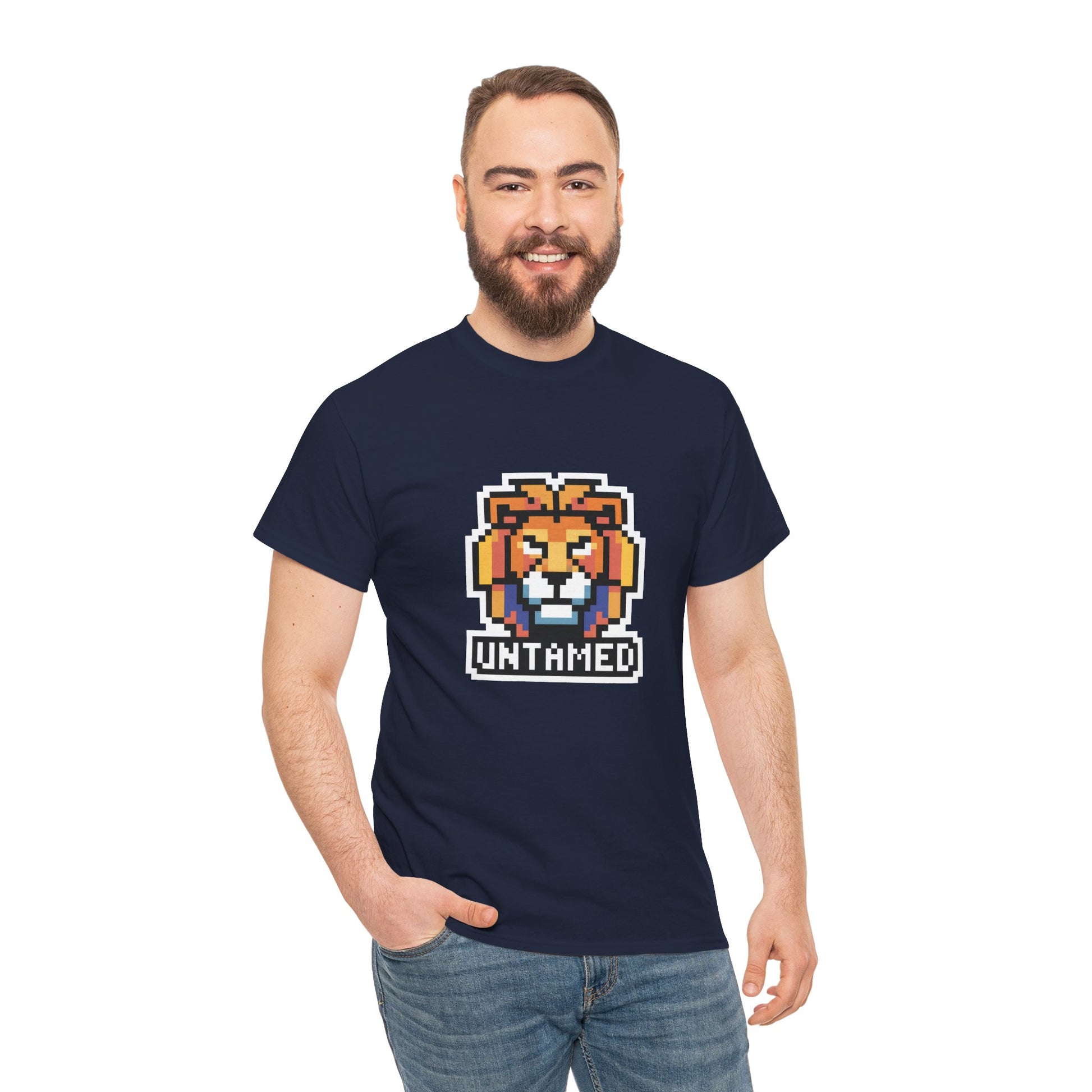 UNTAMED Pixel Lion | Unisex Heavy Cotton Tee