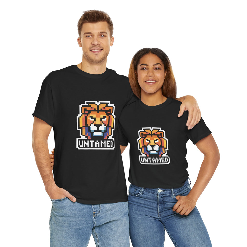 UNTAMED Pixel Lion | Unisex Heavy Cotton Tee