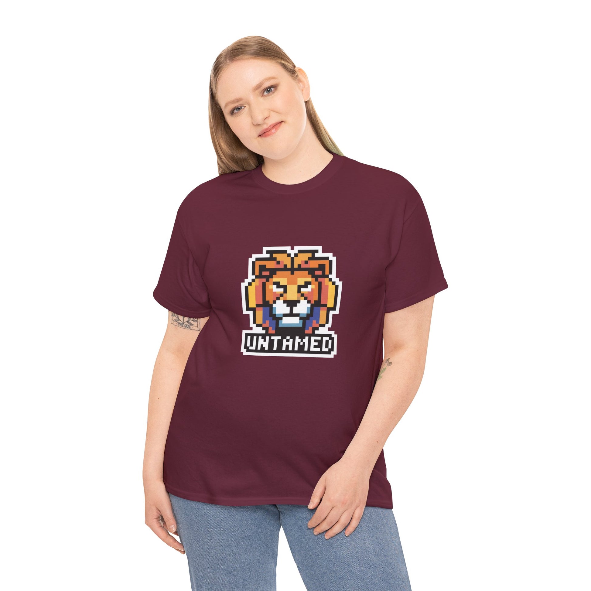 UNTAMED Pixel Lion | Unisex Heavy Cotton Tee