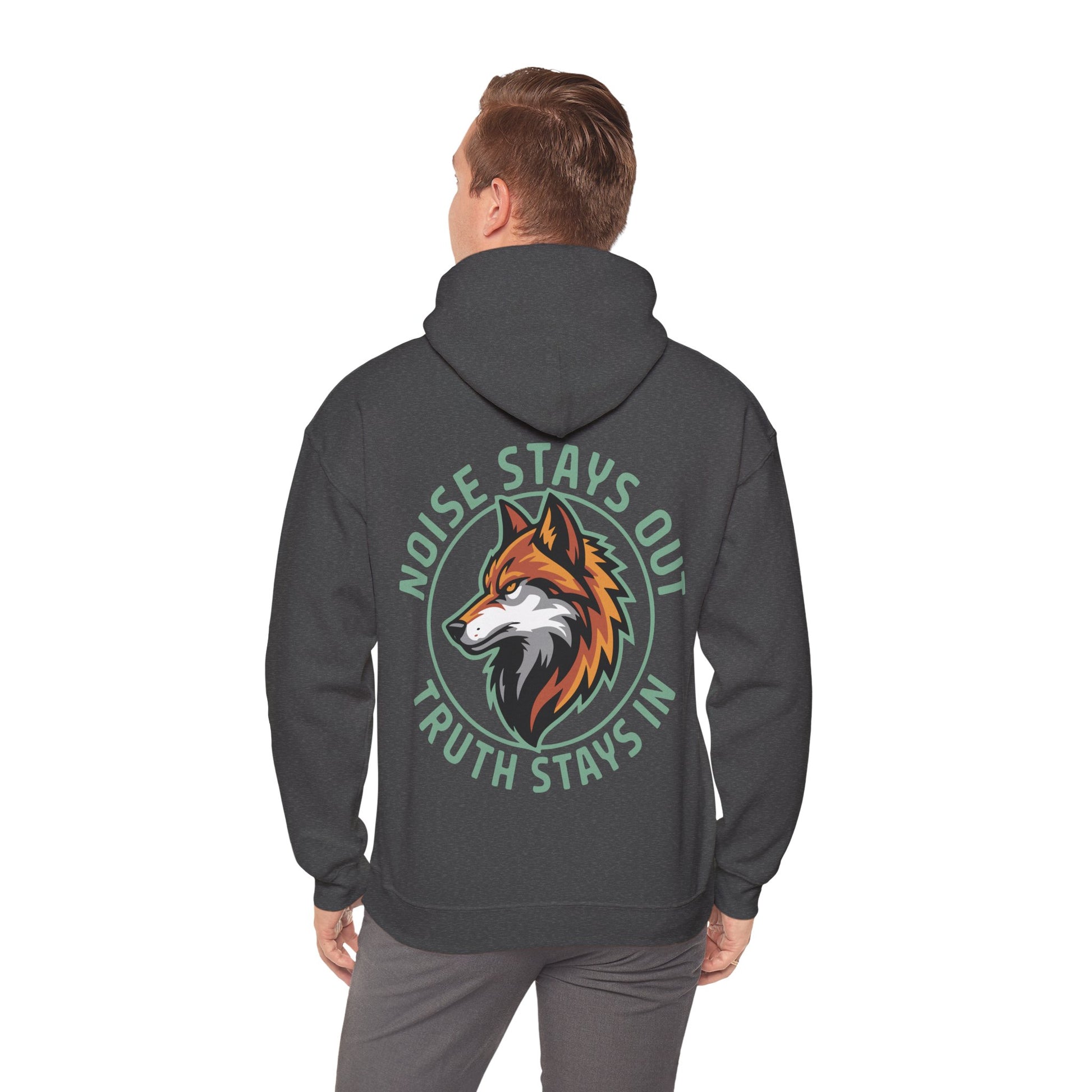 Unisex Heavy Blend Hoodie / NOISE STAYS OUT TRUTH STAYS IN