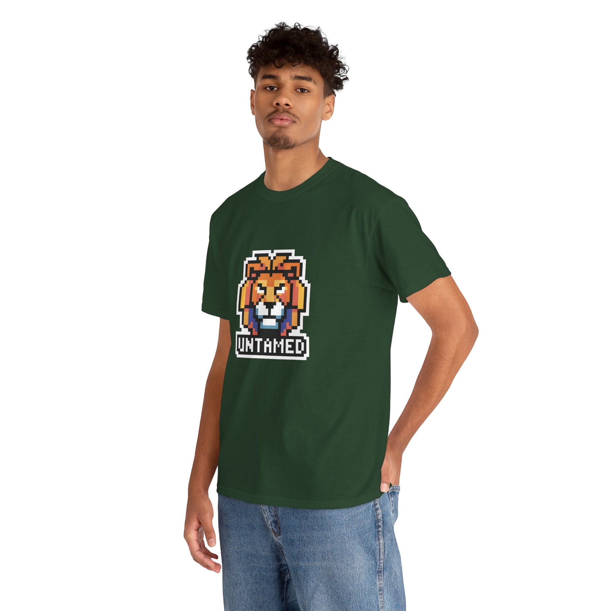 UNTAMED Pixel Lion | Unisex Heavy Cotton Tee