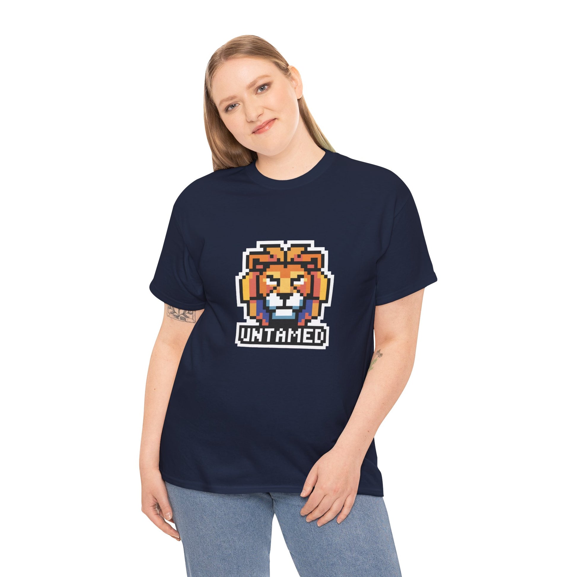 UNTAMED Pixel Lion | Unisex Heavy Cotton Tee