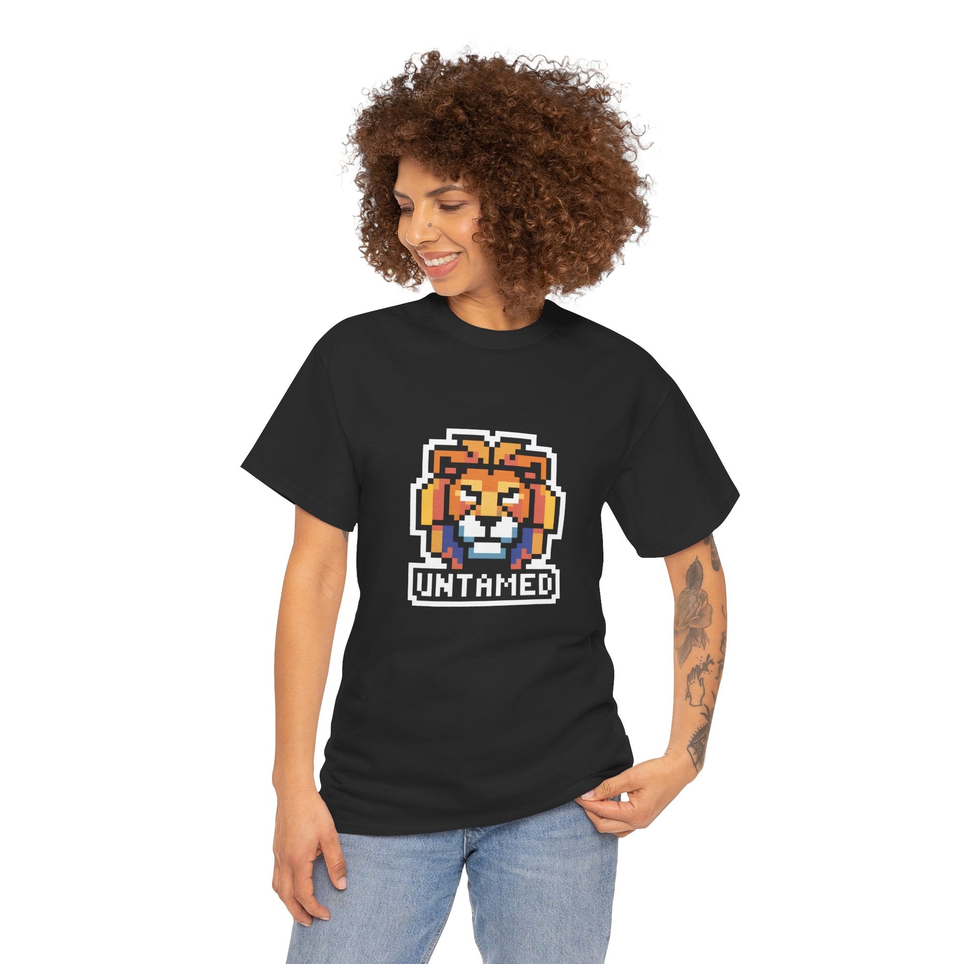 UNTAMED Pixel Lion | Unisex Heavy Cotton Tee