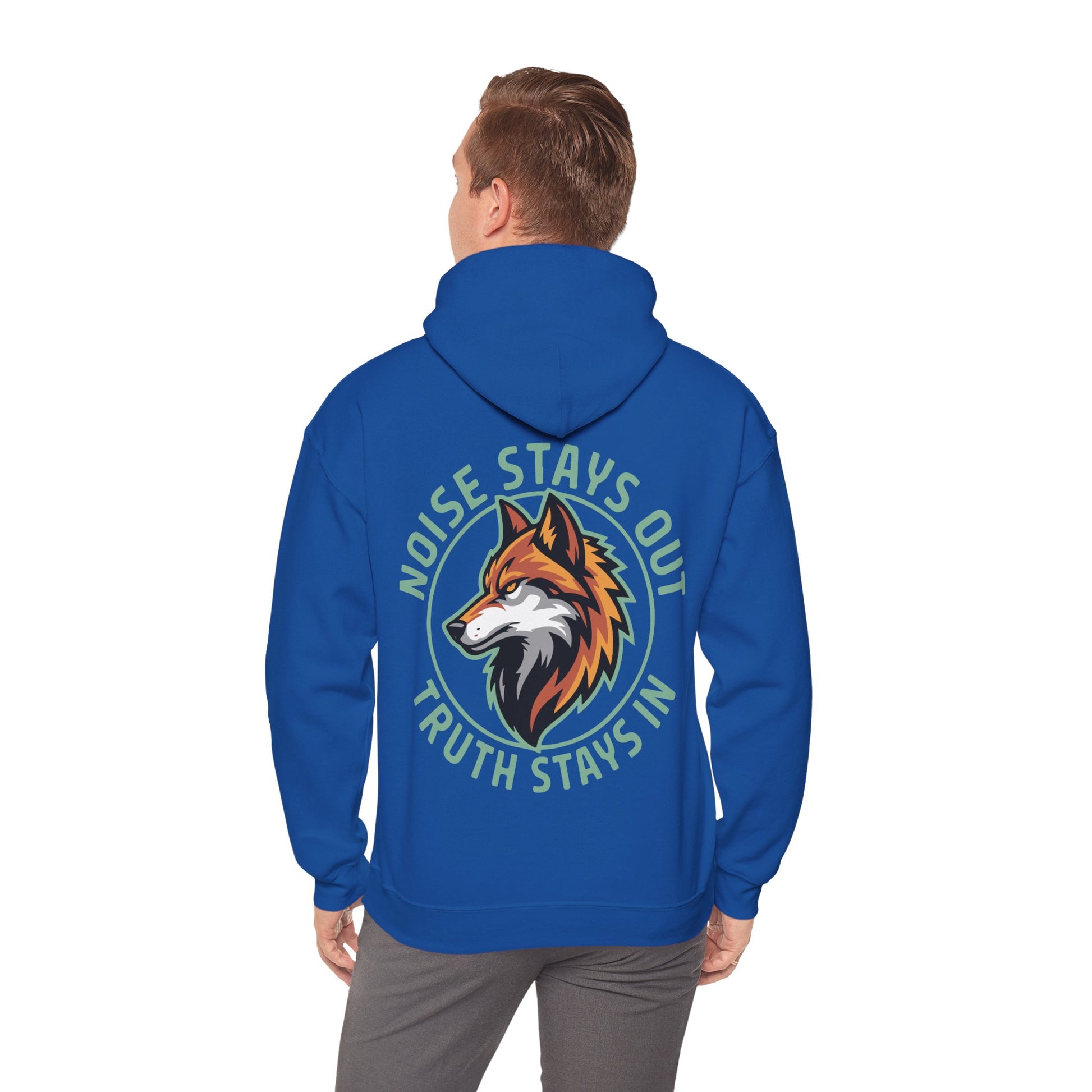 Unisex Heavy Blend Hoodie / NOISE STAYS OUT TRUTH STAYS IN
