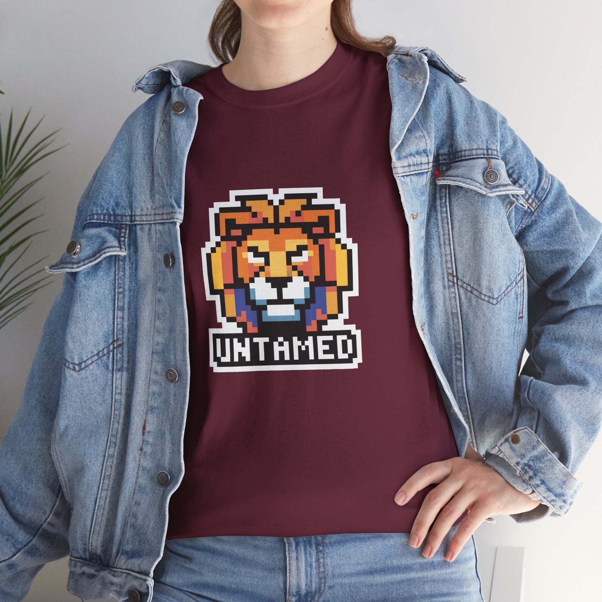 UNTAMED Pixel Lion | Unisex Heavy Cotton Tee