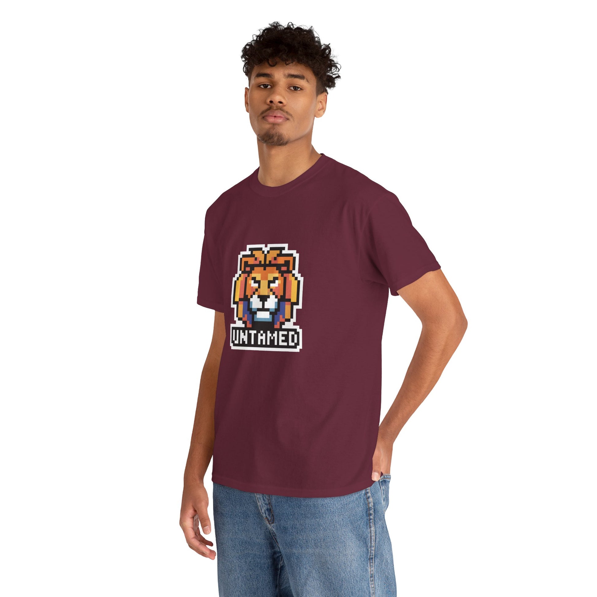 UNTAMED Pixel Lion | Unisex Heavy Cotton Tee