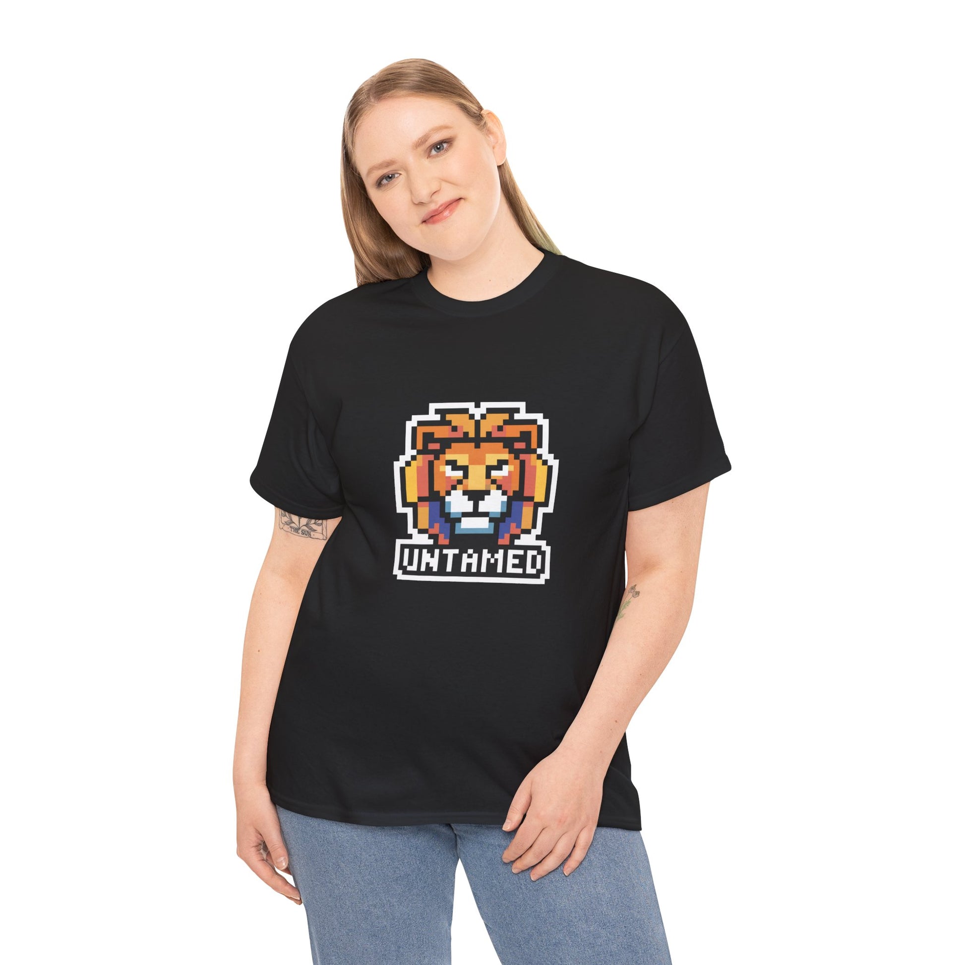 UNTAMED Pixel Lion | Unisex Heavy Cotton Tee