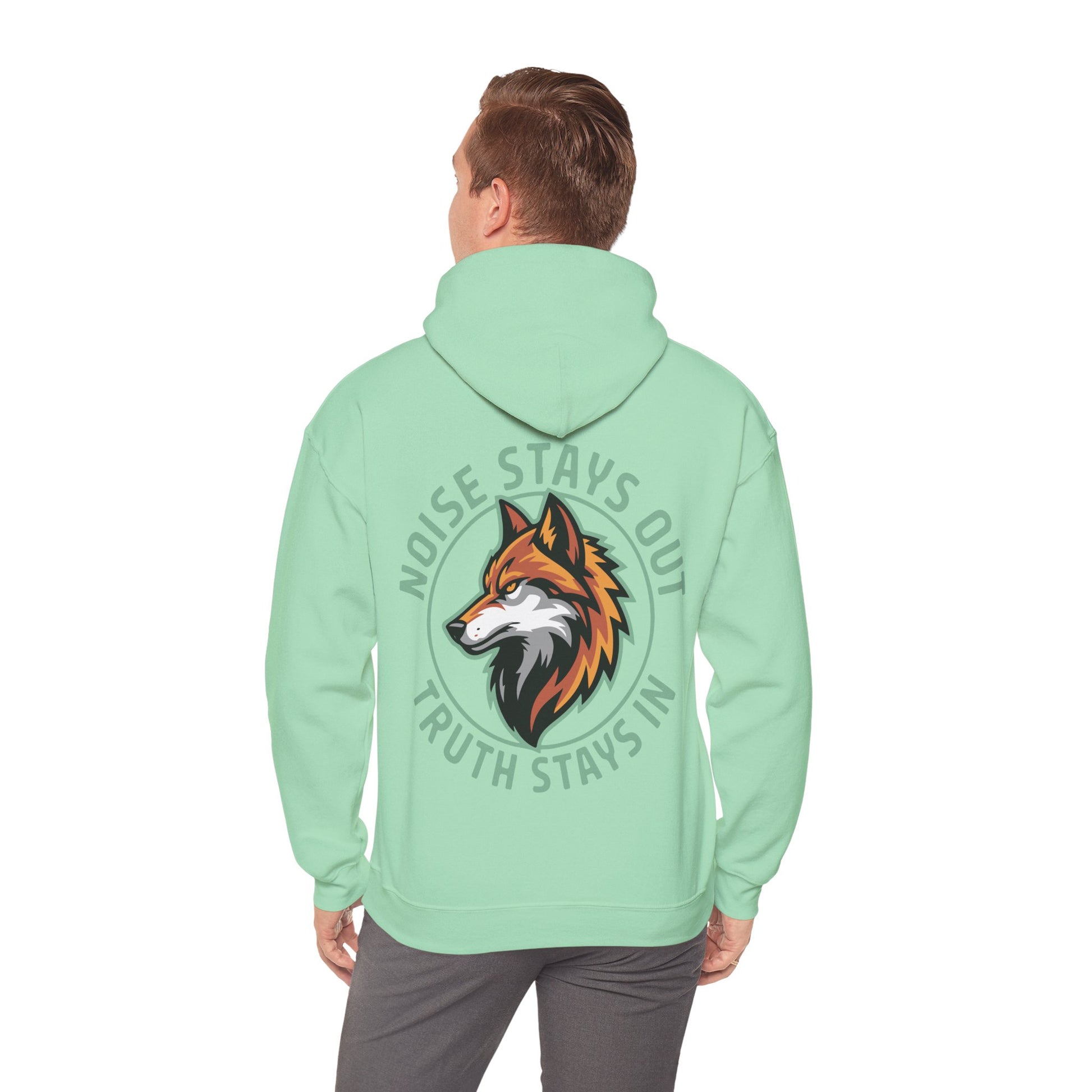 Unisex Heavy Blend Hoodie / NOISE STAYS OUT TRUTH STAYS IN